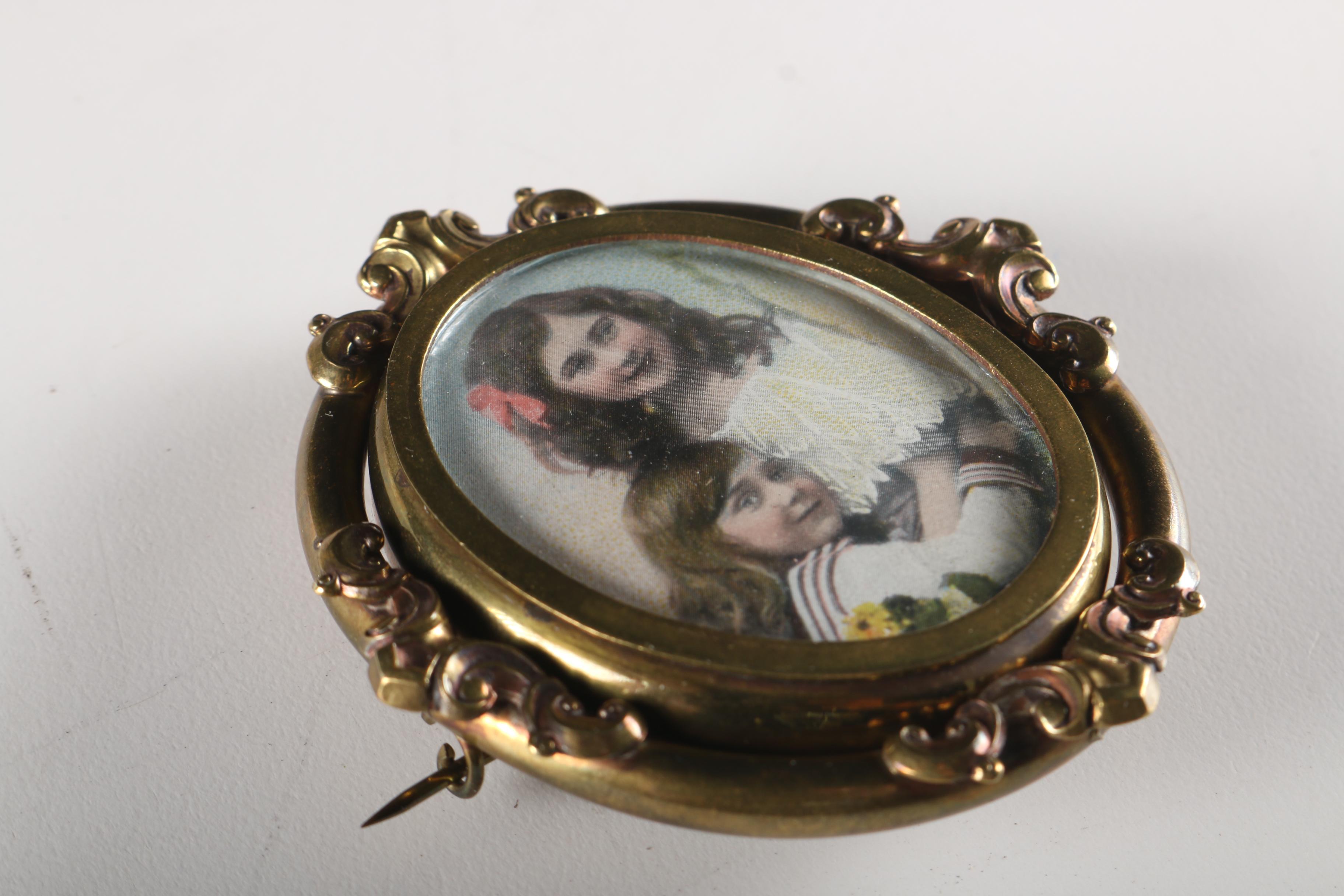 Victorian Era Reversible Mourning Brooch
