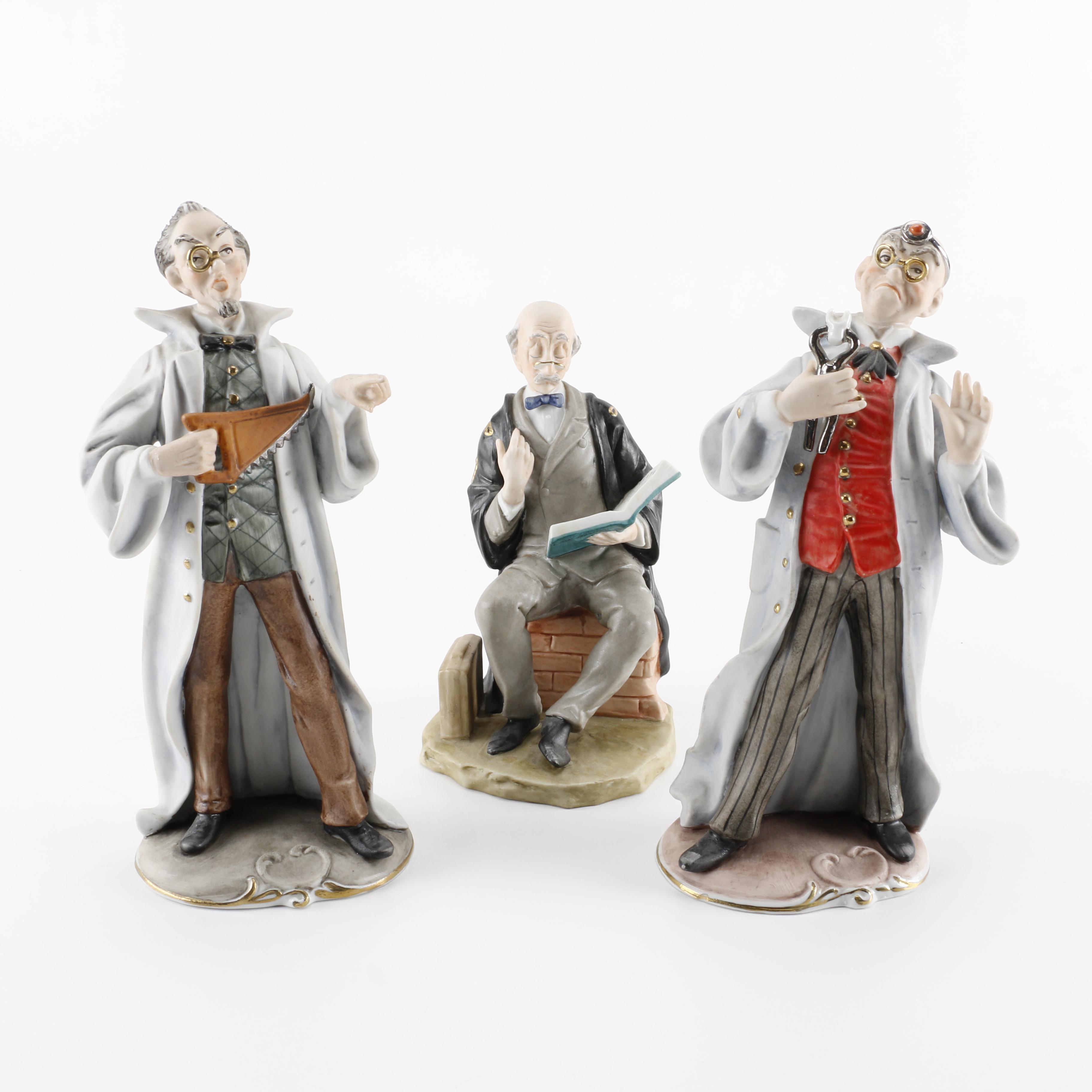 Capodimonte Porcelain Doctor Figurines