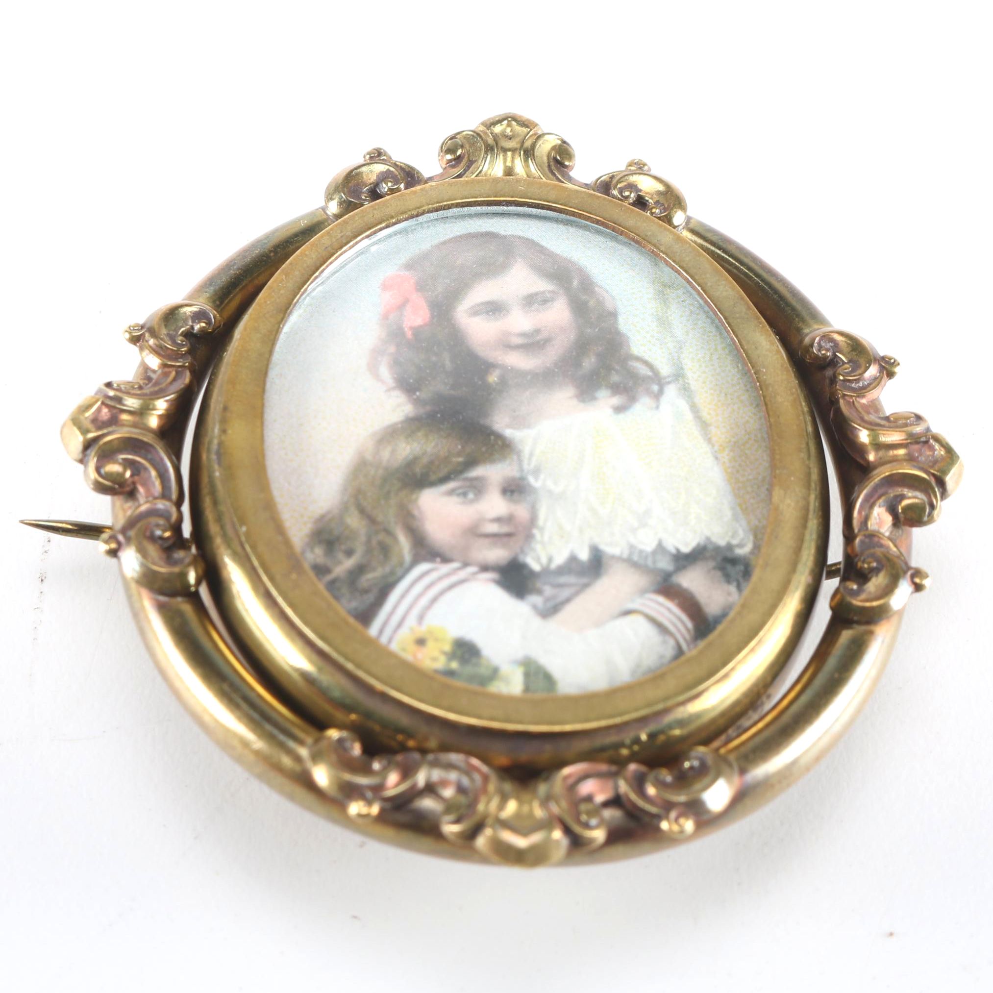 Victorian Era Reversible Mourning Brooch
