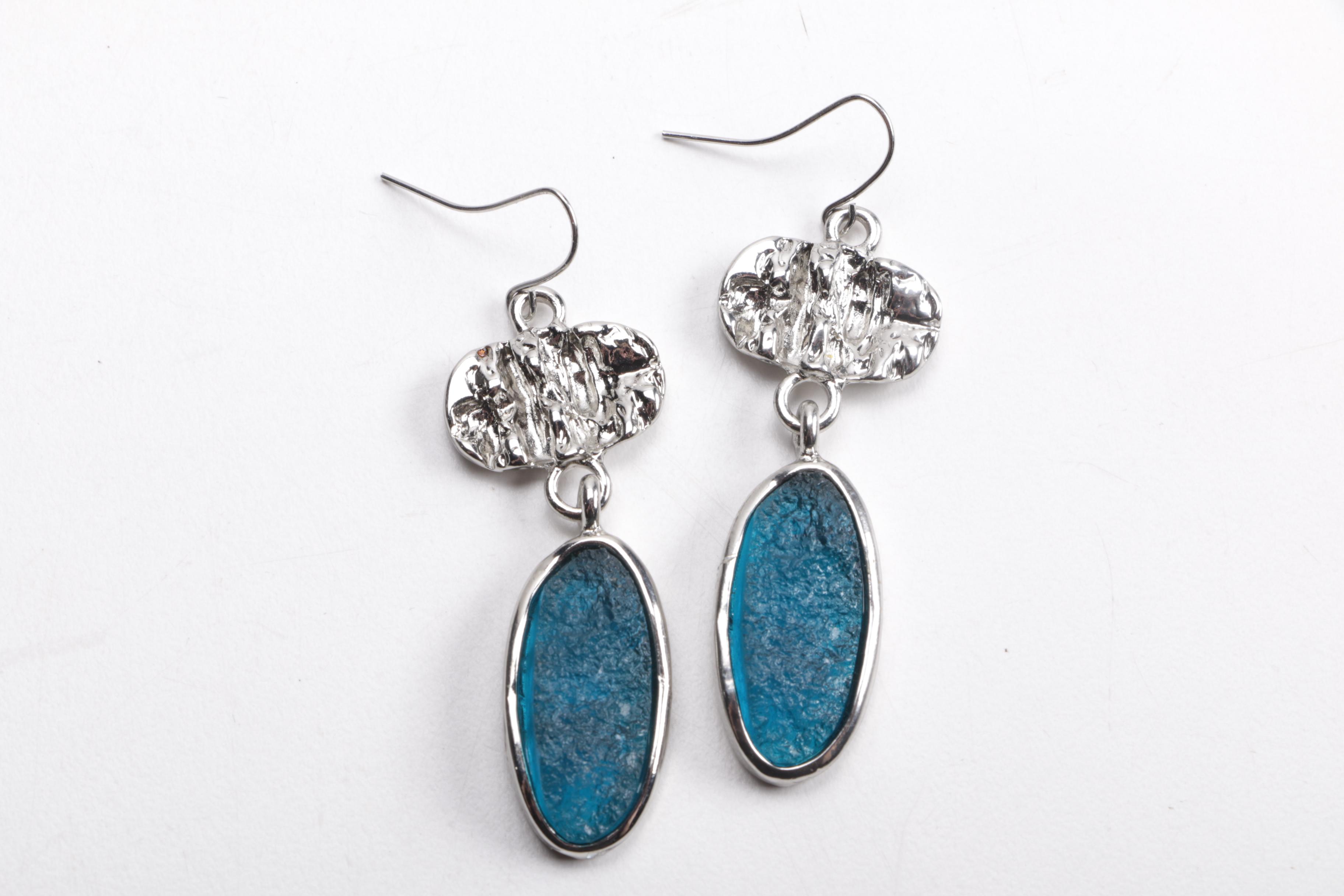 Green and Blue Costume Jewelry Including Chico's