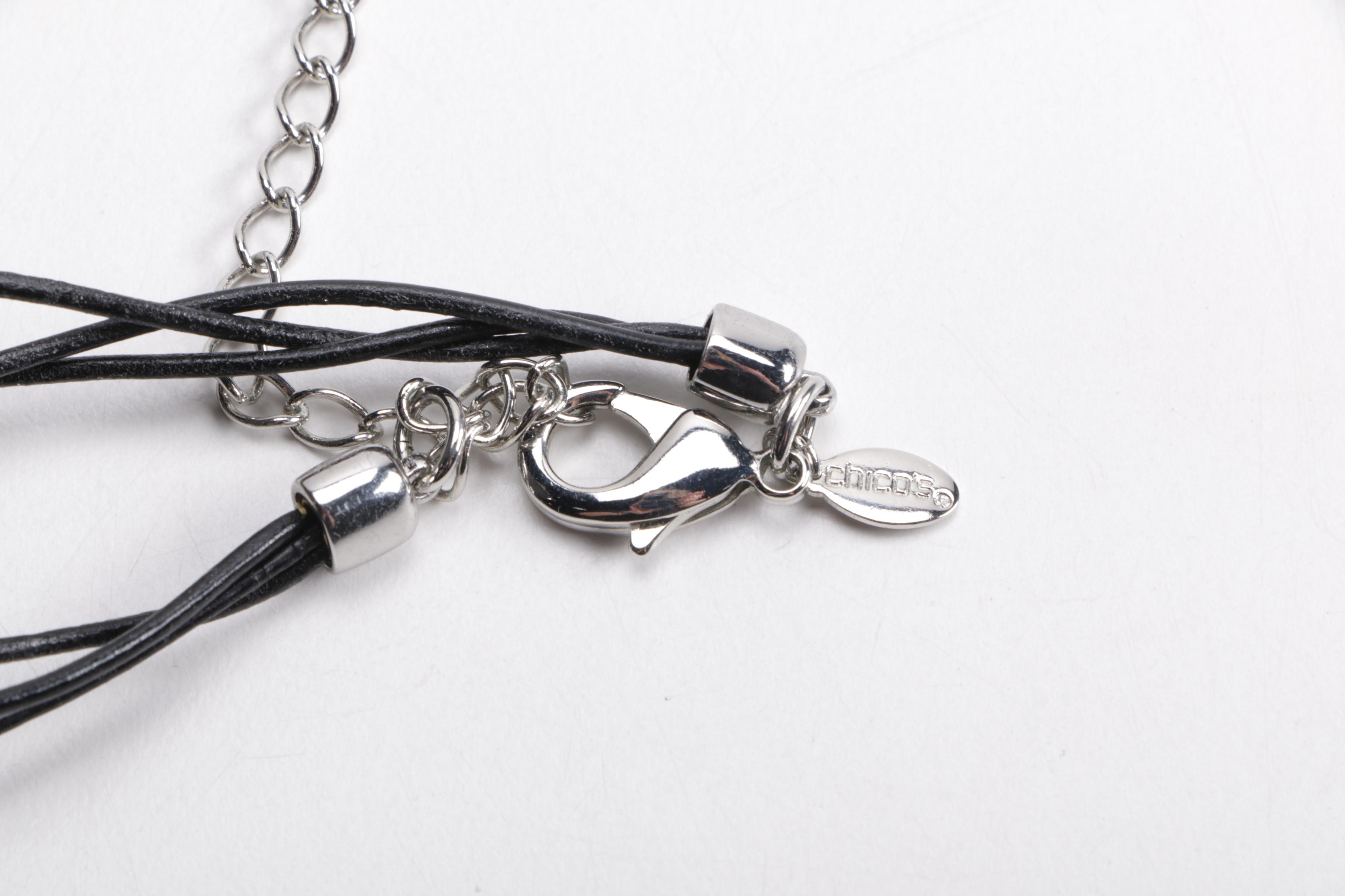 Green and Blue Costume Jewelry Including Chico's