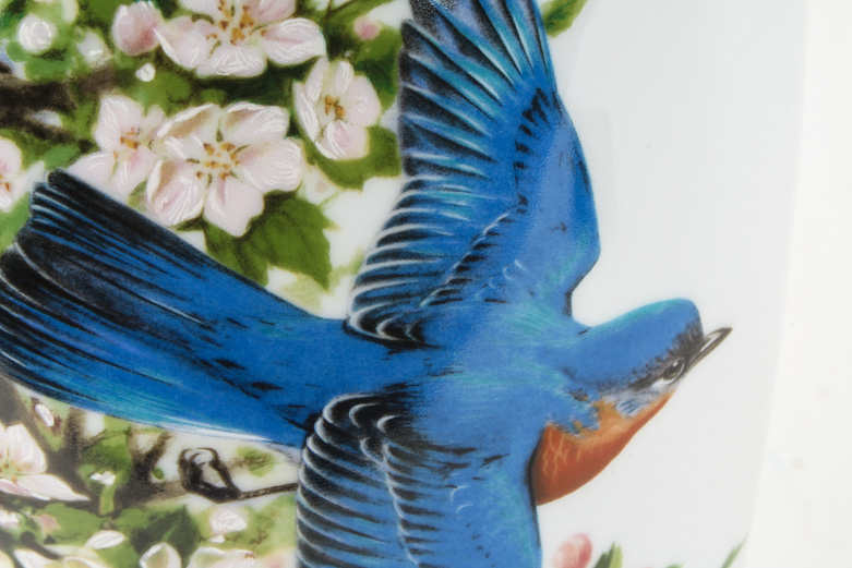 Kaiser Porcelain Vase Roger Tory Peterson "Bluebirds"