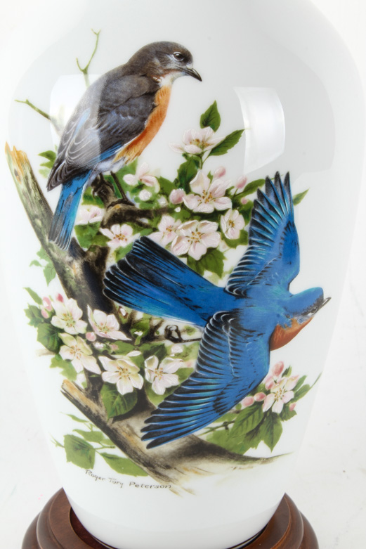 Kaiser Porcelain Vase Roger Tory Peterson "Bluebirds"