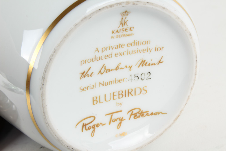 Kaiser Porcelain Vase Roger Tory Peterson "Bluebirds"