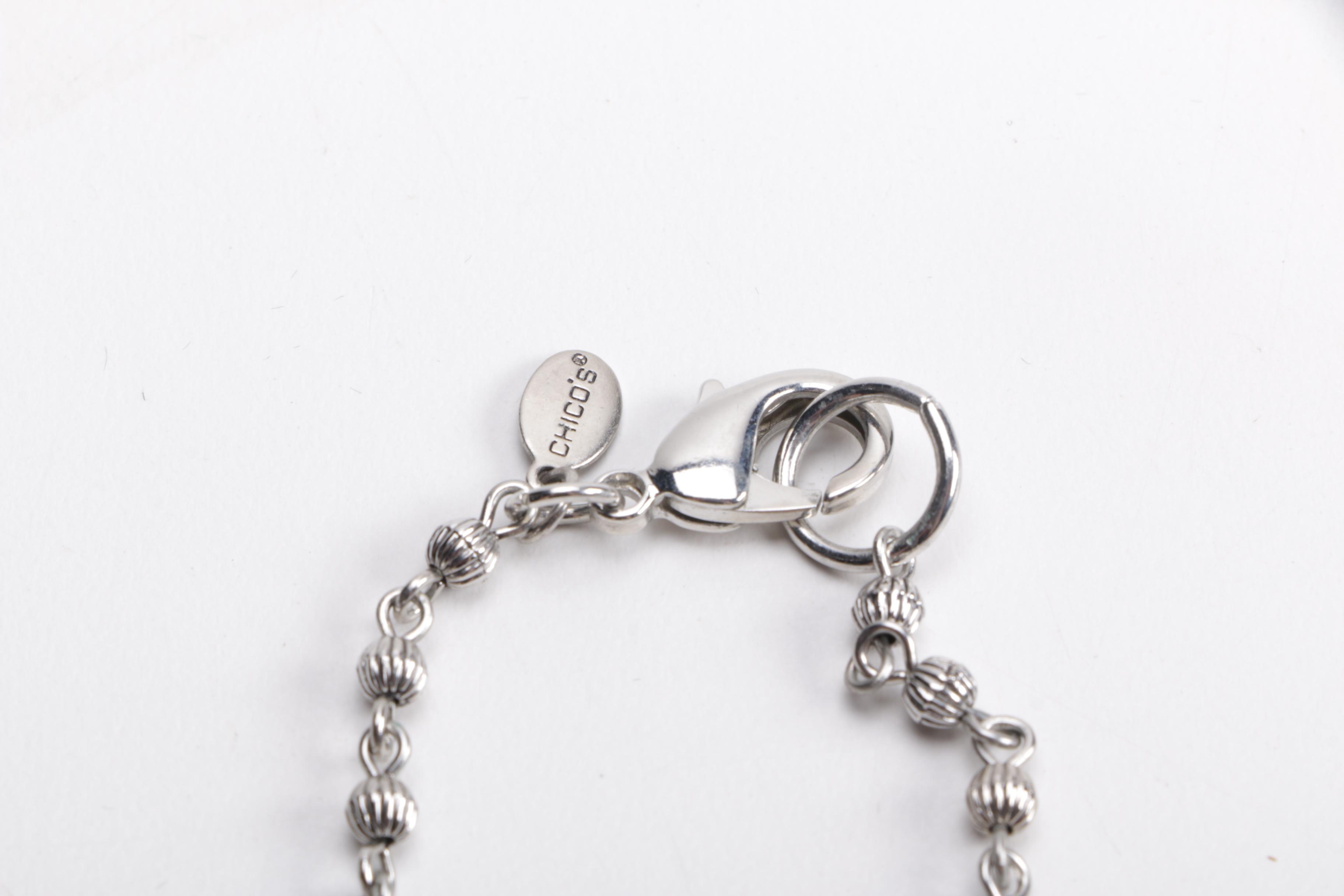 Green and Blue Costume Jewelry Including Chico's