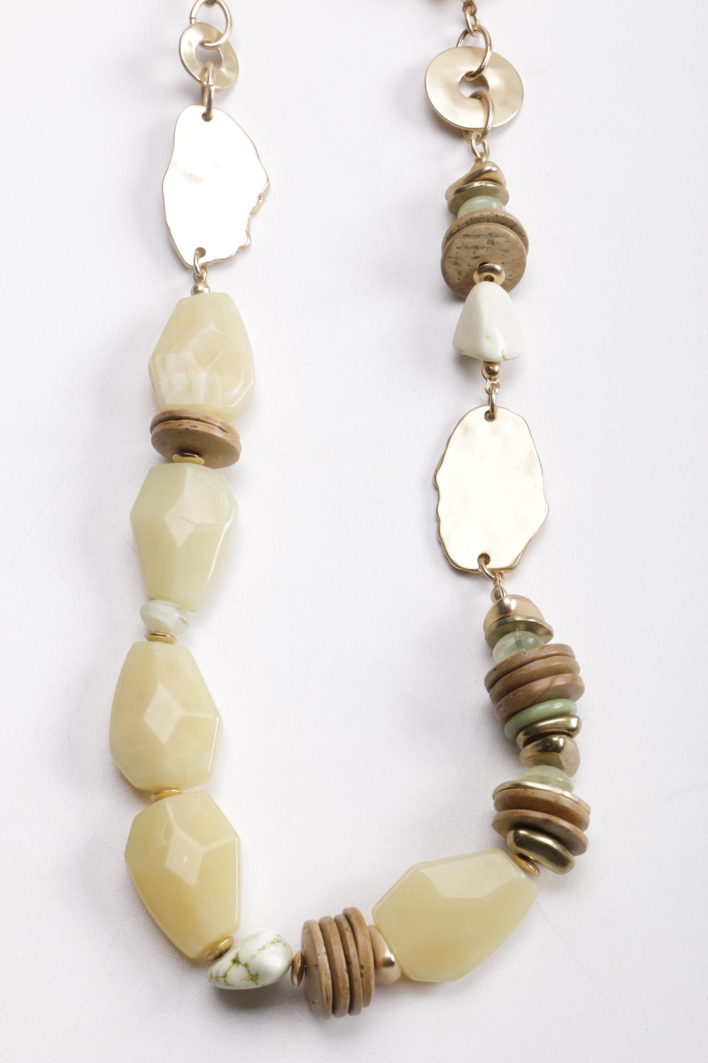 Green and Blue Costume Jewelry Including Chico's