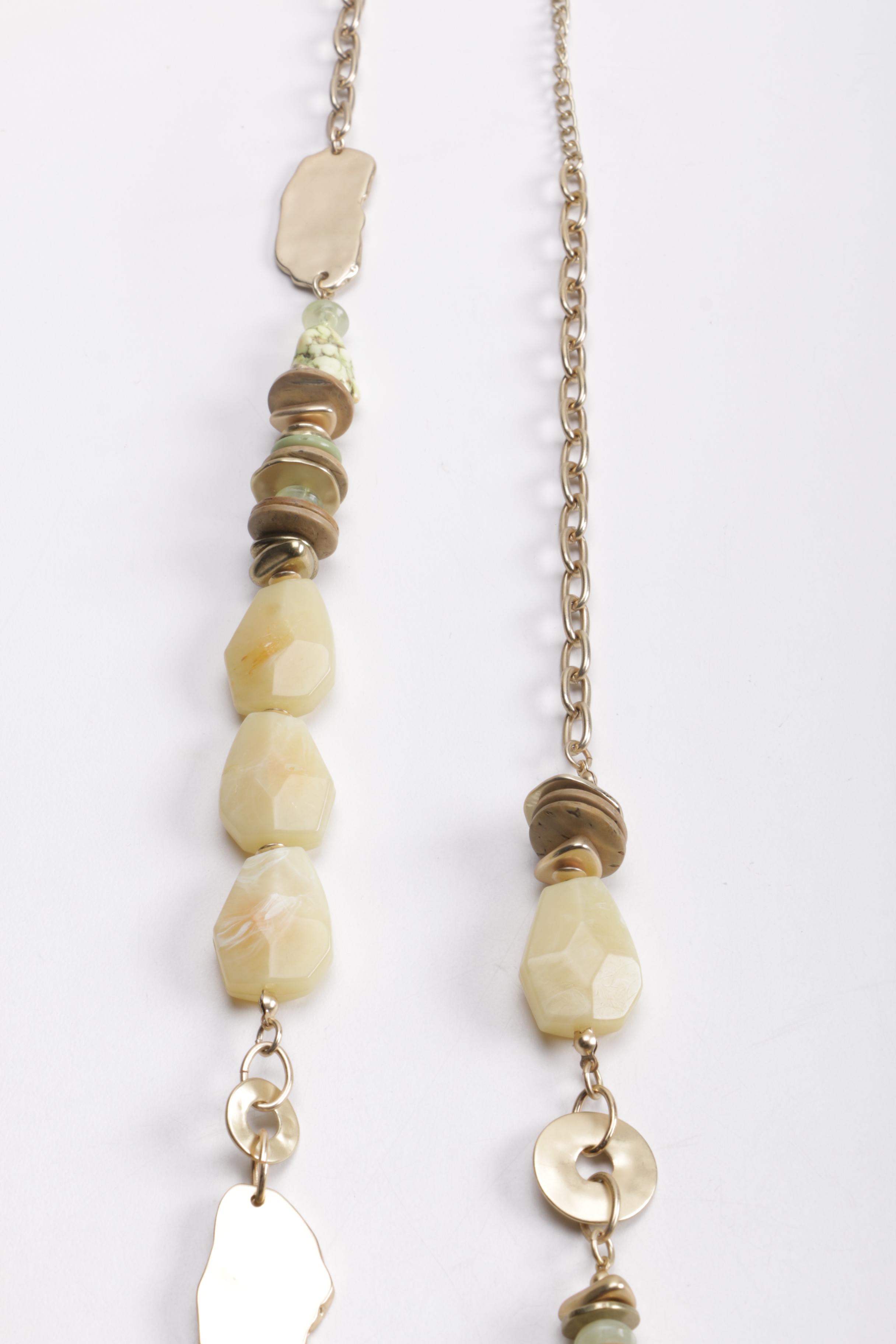 Green and Blue Costume Jewelry Including Chico's