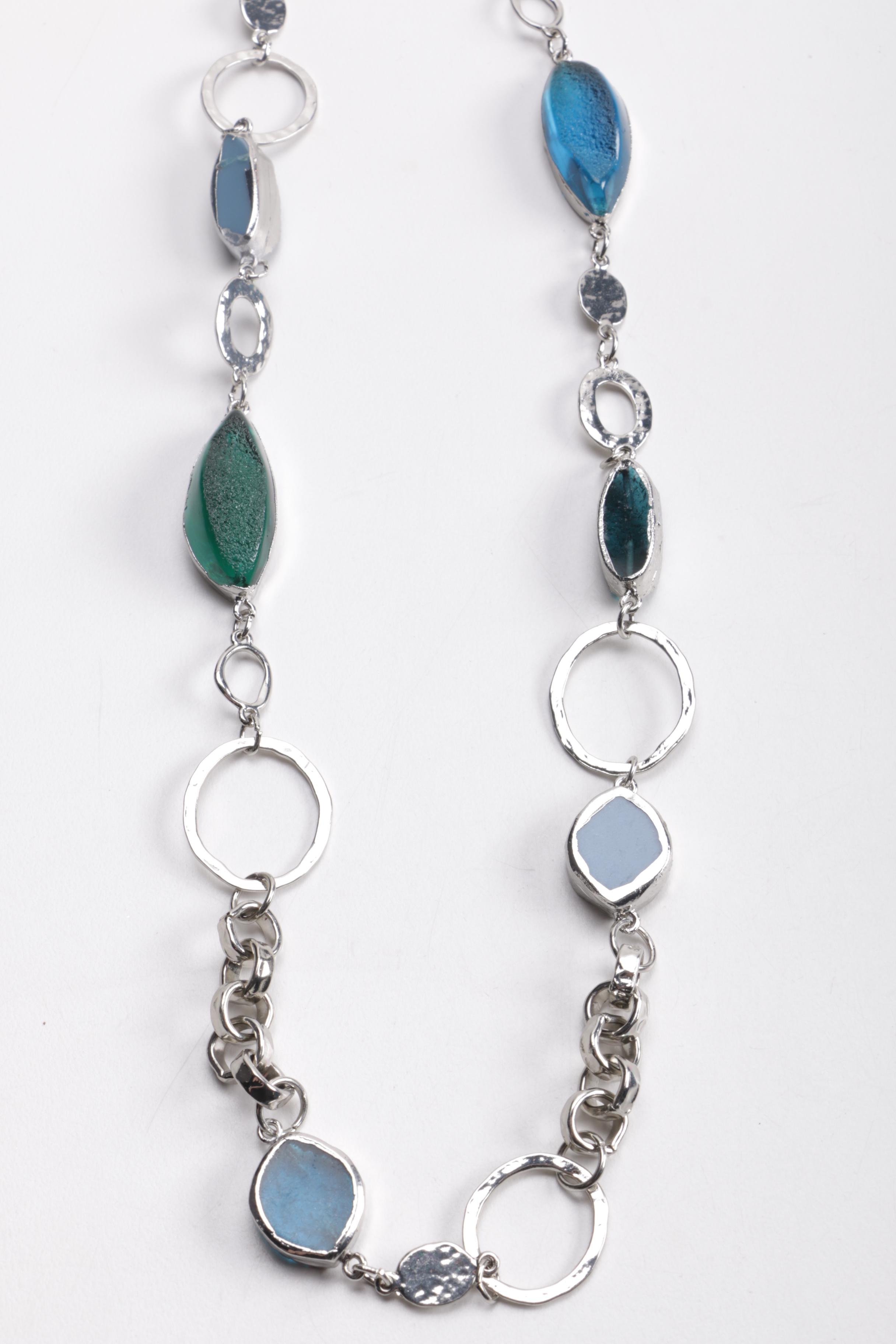 Green and Blue Costume Jewelry Including Chico's
