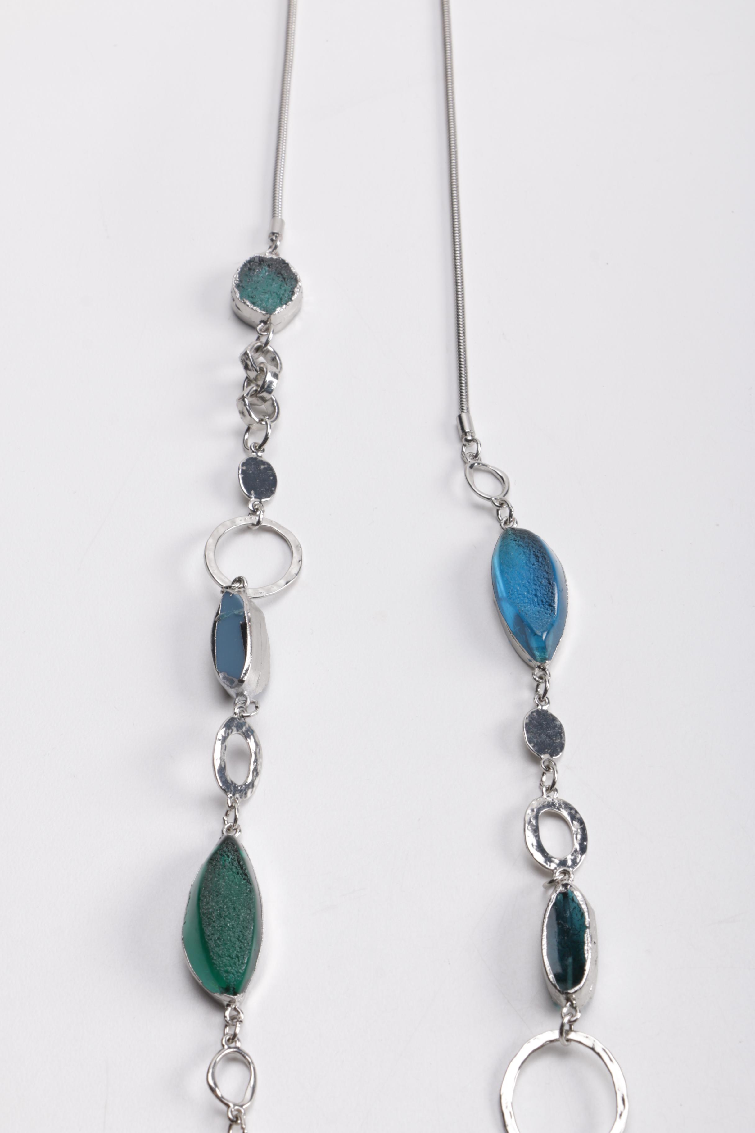 Green and Blue Costume Jewelry Including Chico's