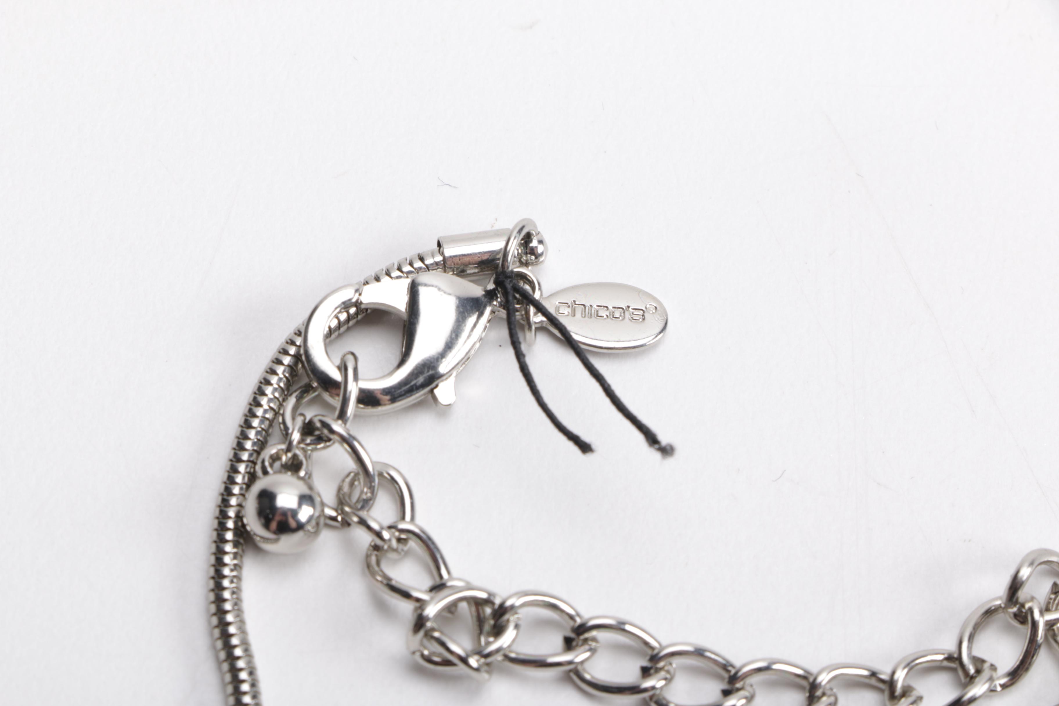 Green and Blue Costume Jewelry Including Chico's