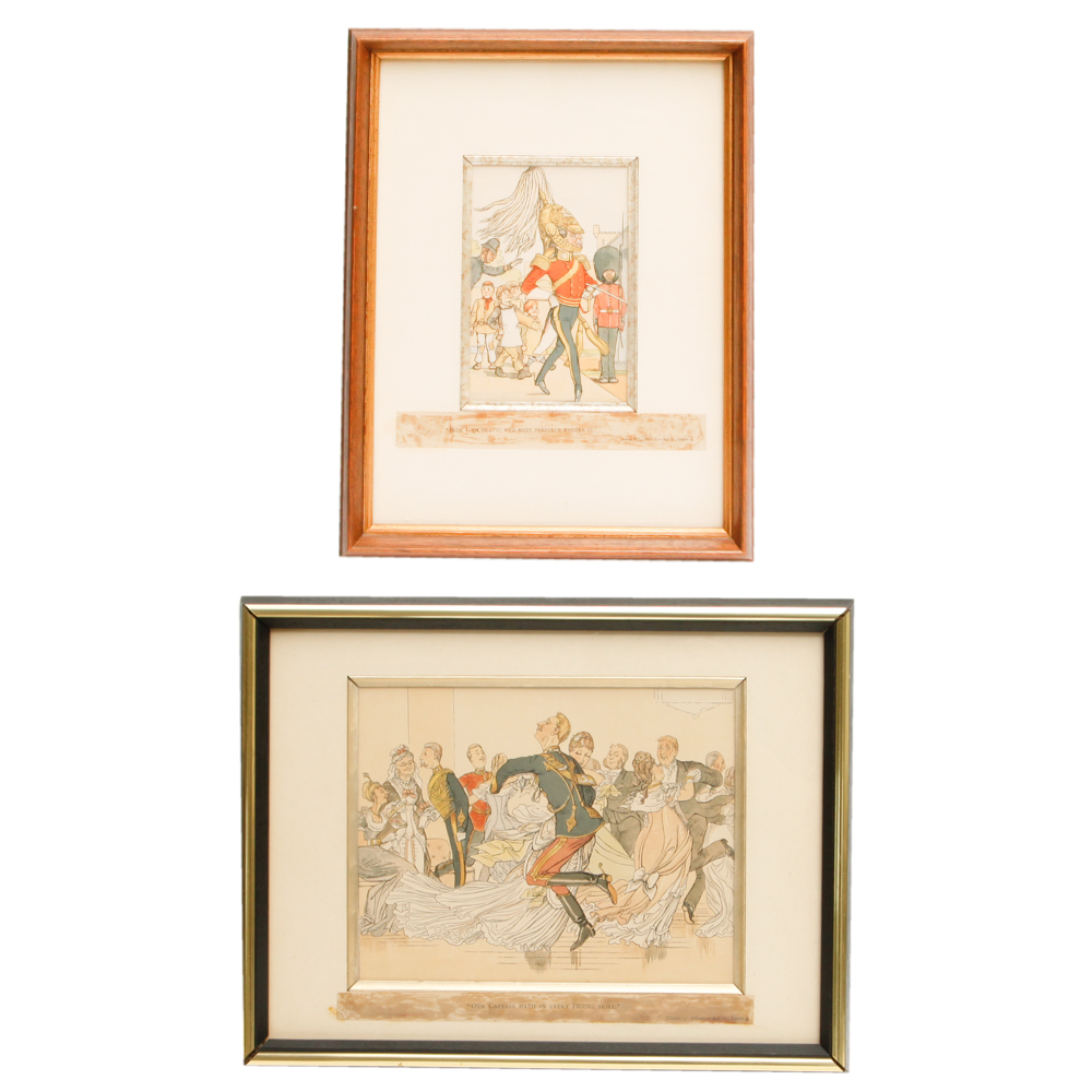 Pair of Bookplates from "Military Misquotes From Shakespeare"