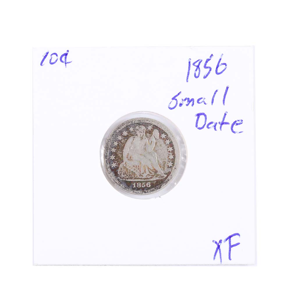 1856 Small Date Seated Liberty Silver Dime