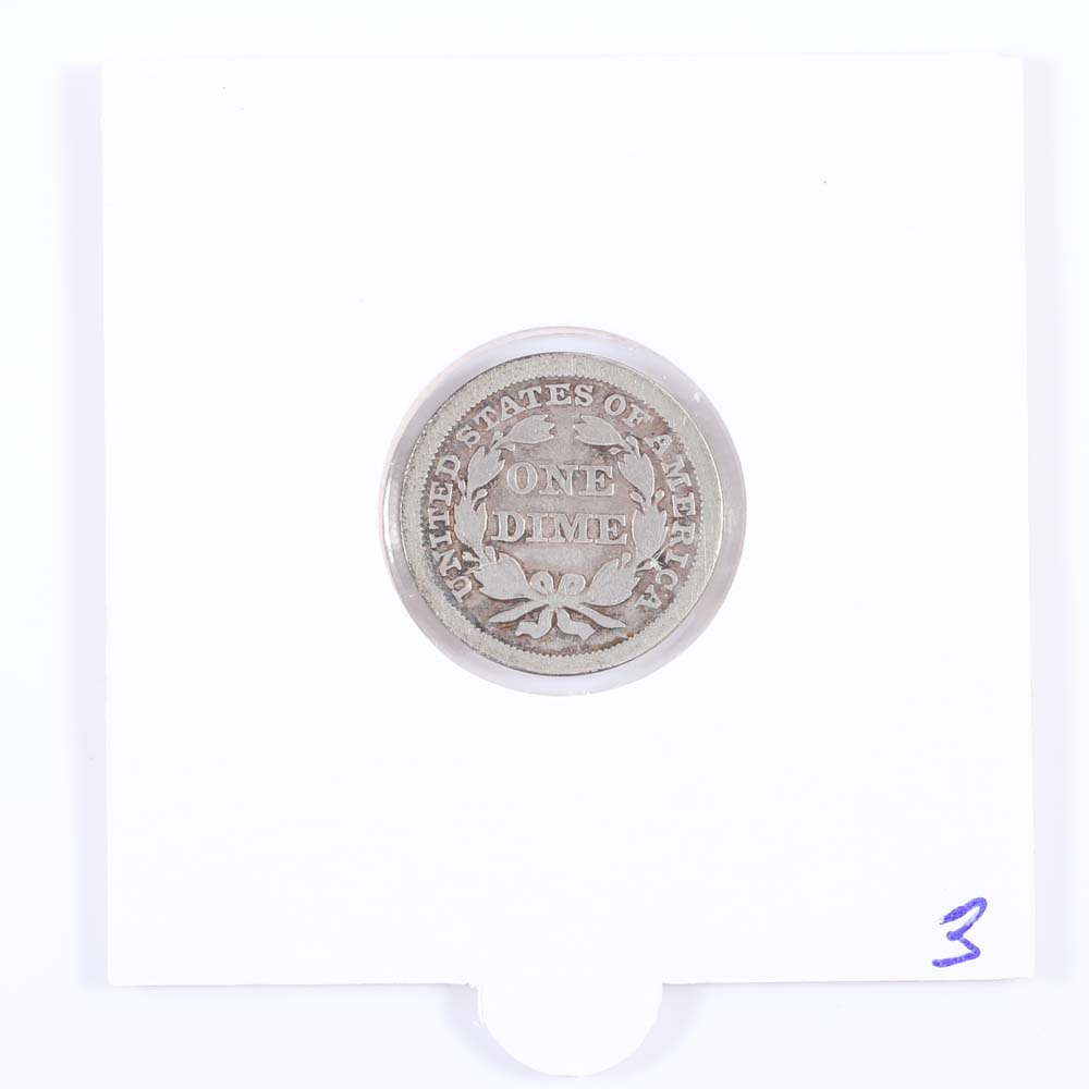 1856 Small Date Seated Liberty Silver Dime