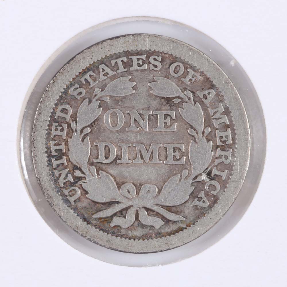1856 Small Date Seated Liberty Silver Dime