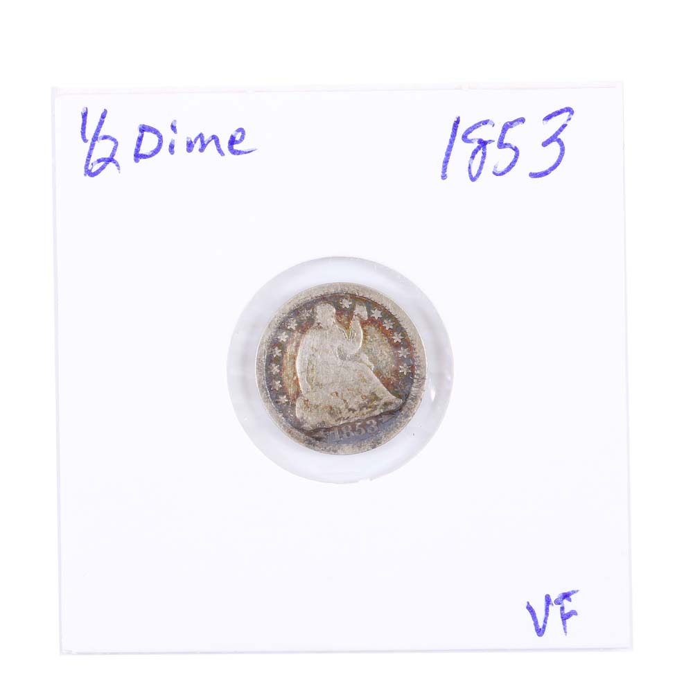 1853 Seated Liberty Half Dime