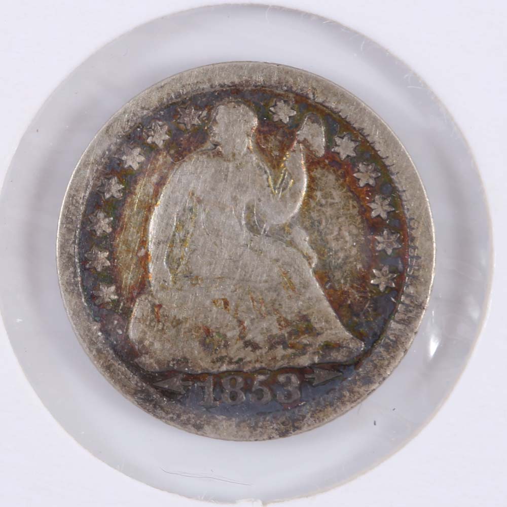 1853 Seated Liberty Half Dime