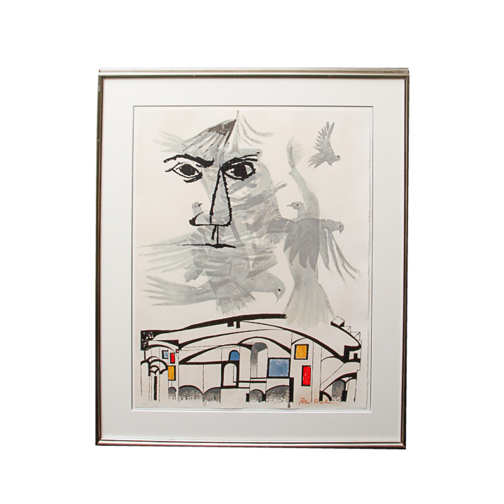 Ben Shahn Limited Edition Lithograph "Birds Over The City"