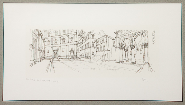 Ray Lecy Limited Edition Lithograph "Plaza Lio II Early West Piazza"