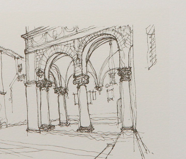 Ray Lecy Limited Edition Lithograph "Plaza Lio II Early West Piazza"