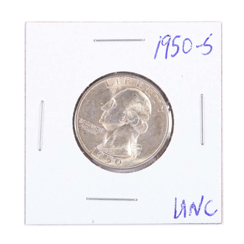 1950-S Silver George Washington Quarter