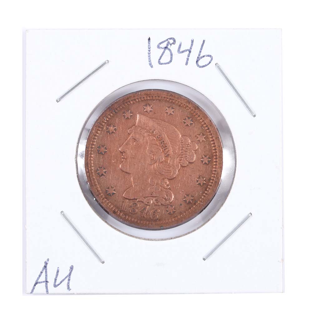 1846 Braided Hair Large Cent