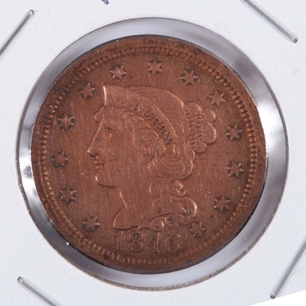 1846 Braided Hair Large Cent