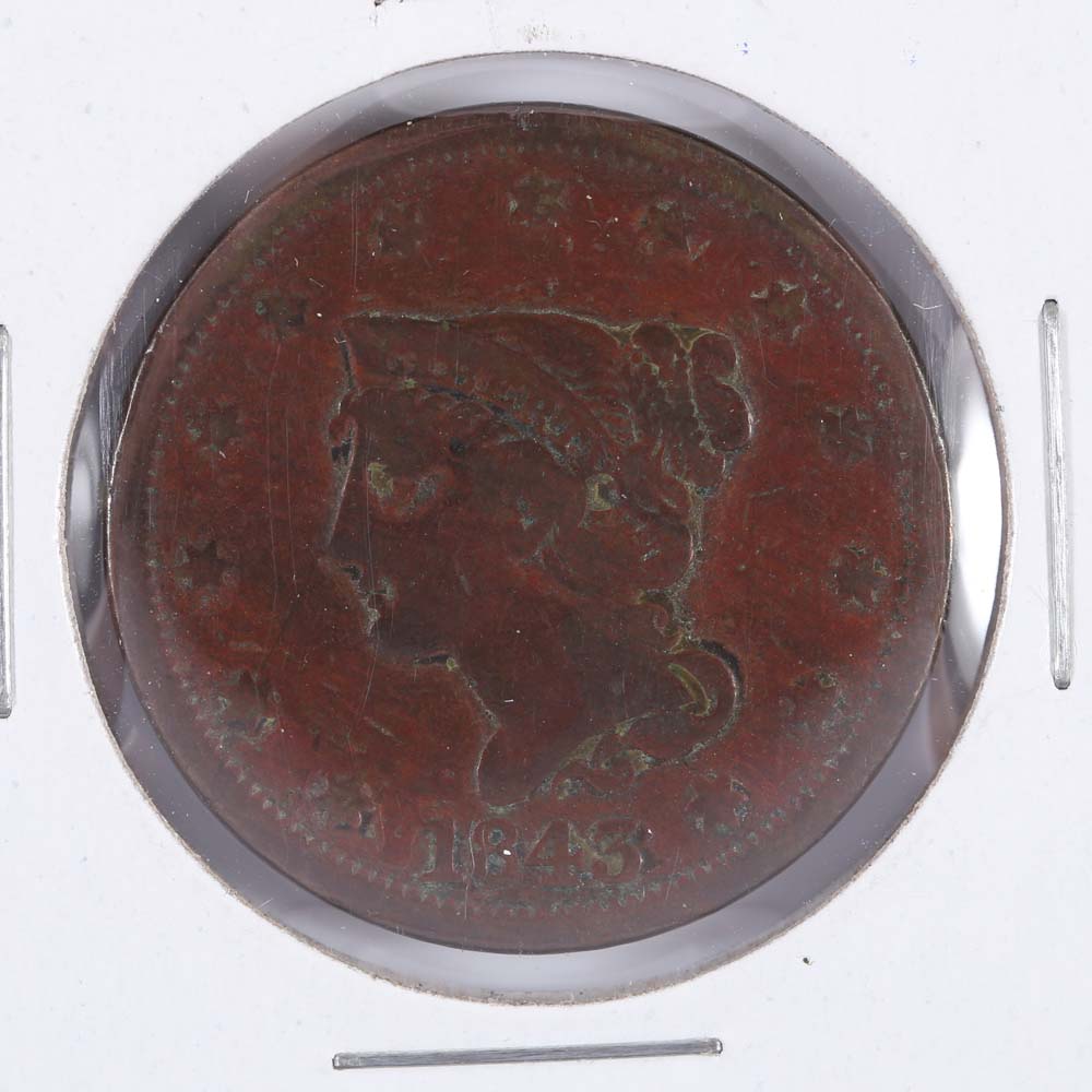 1843 Braided Hair Large Cent