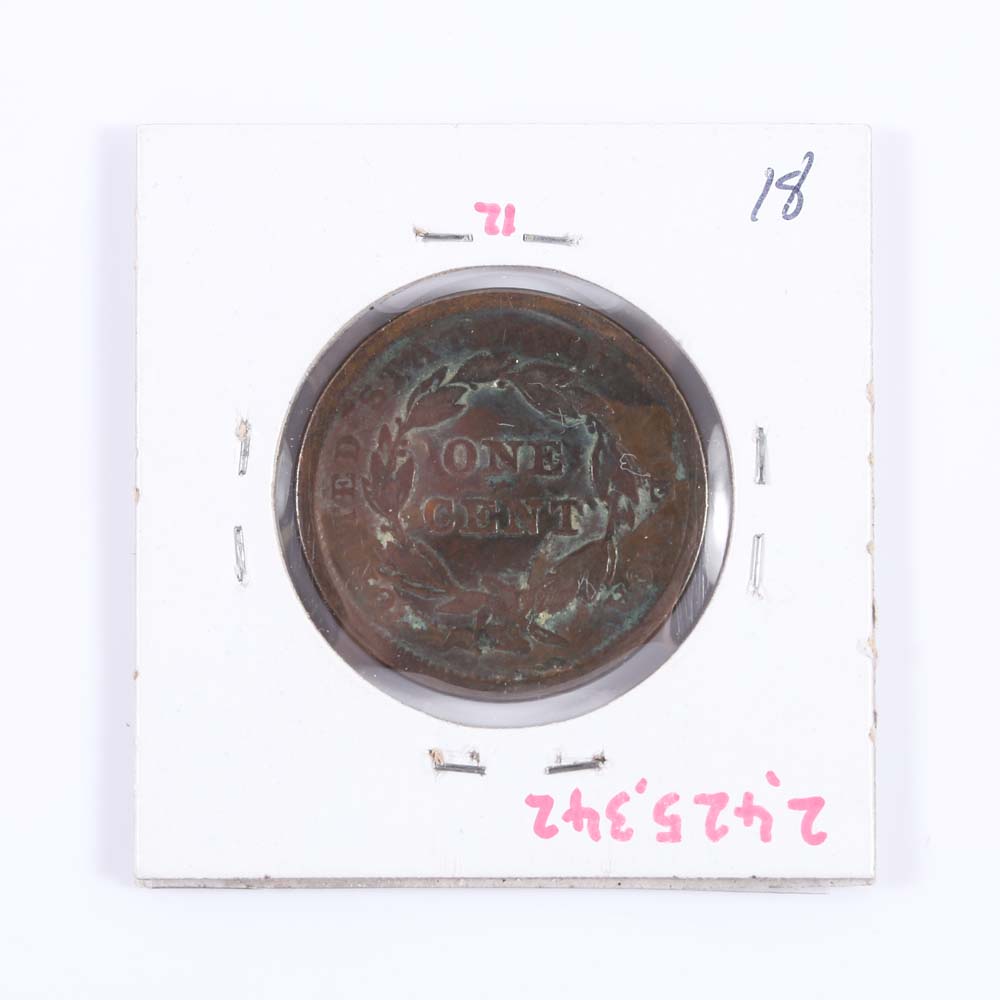 1843 Braided Hair Large Cent