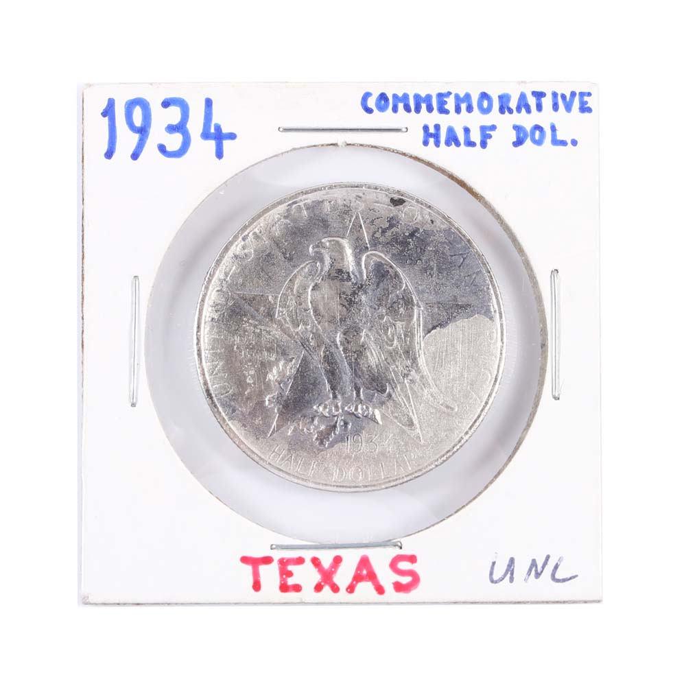 1934 Texas Commemorative Silver Half Dollar
