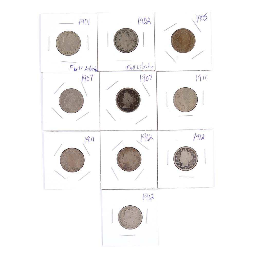 1901-1912 Liberty V Nickels