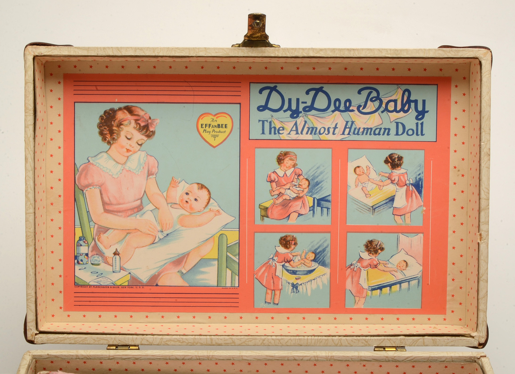 Pair of Effanbee's Dy Dee Doll with Trunk and Accessories