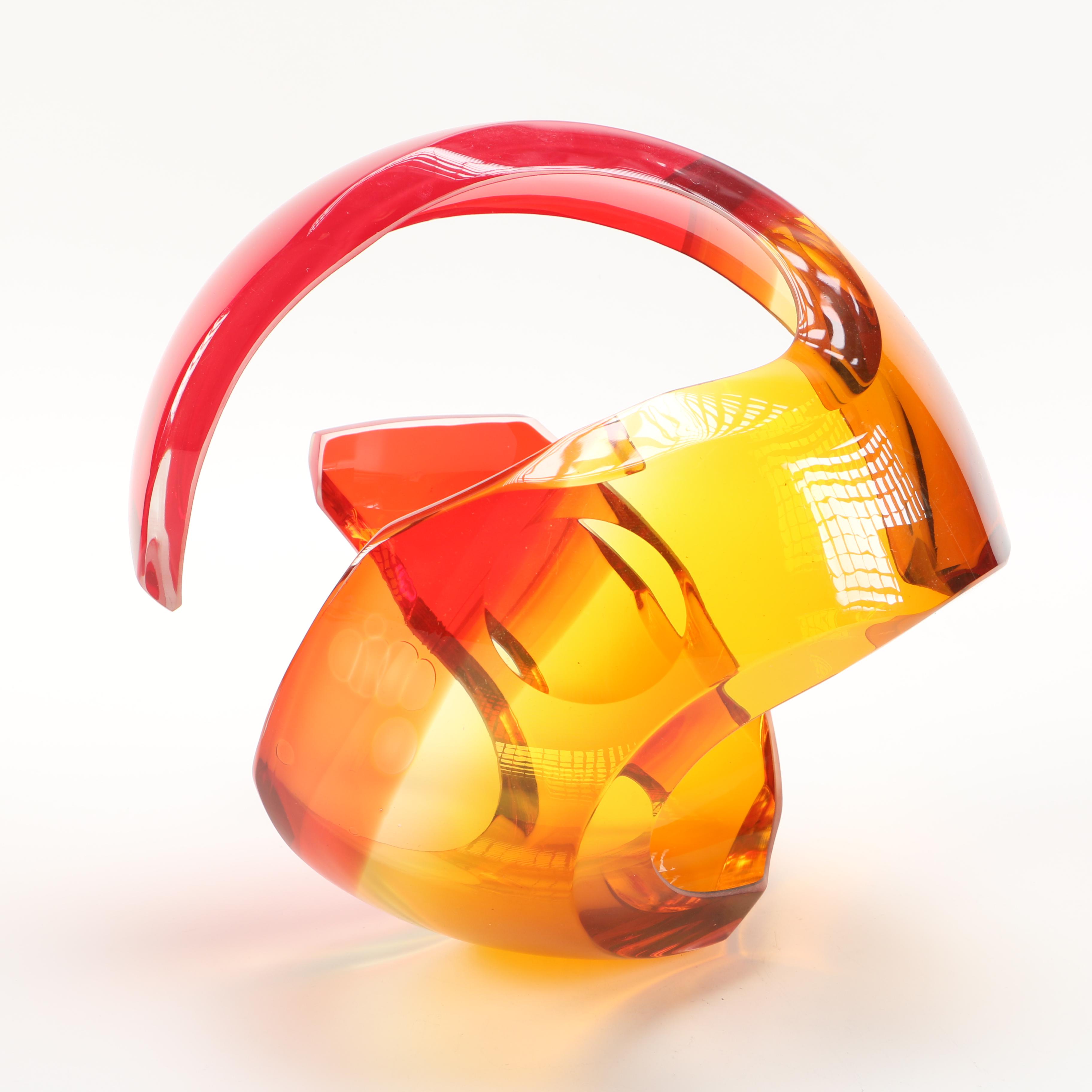 2005 Richard Silver Art Glass Sculpture