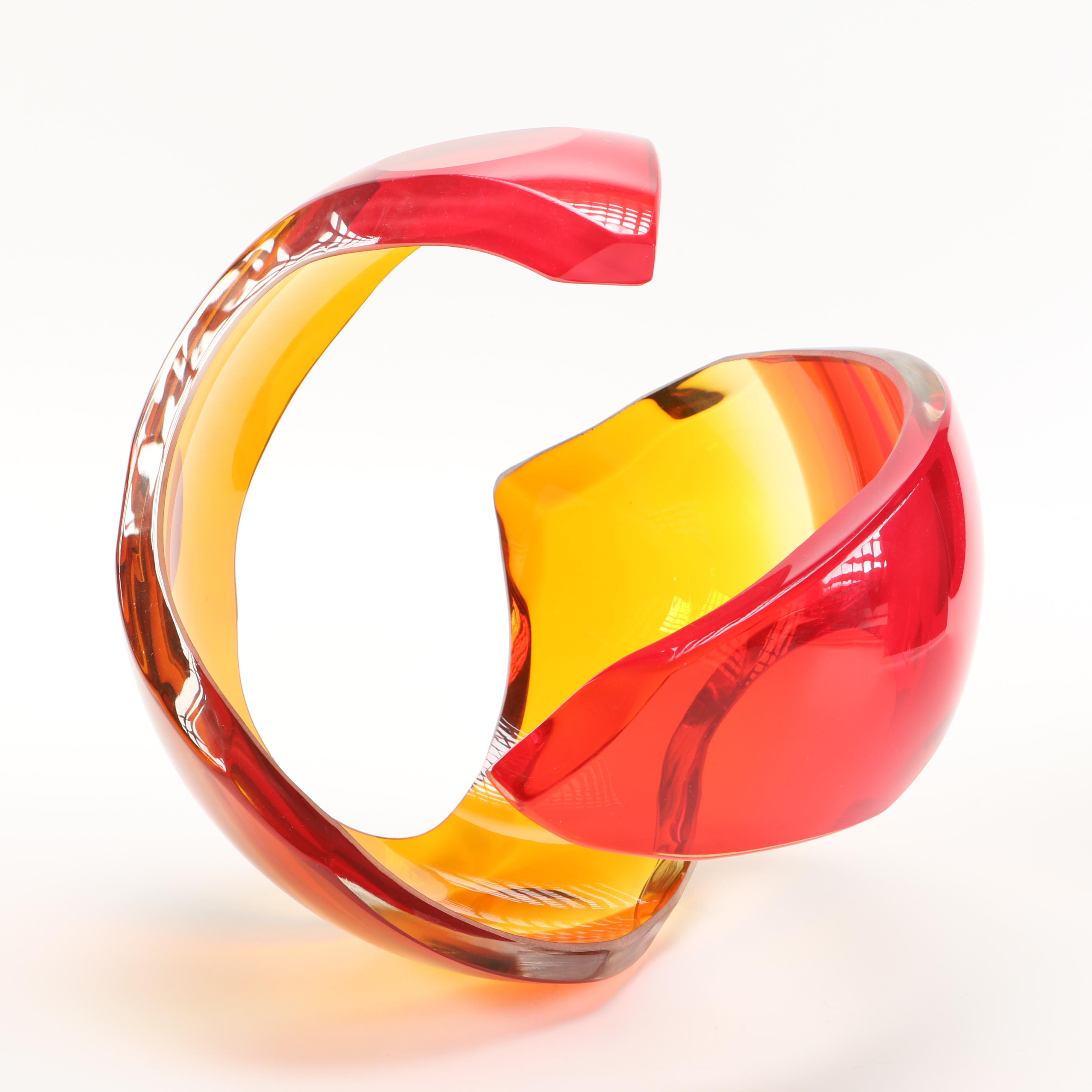 2005 Richard Silver Art Glass Sculpture