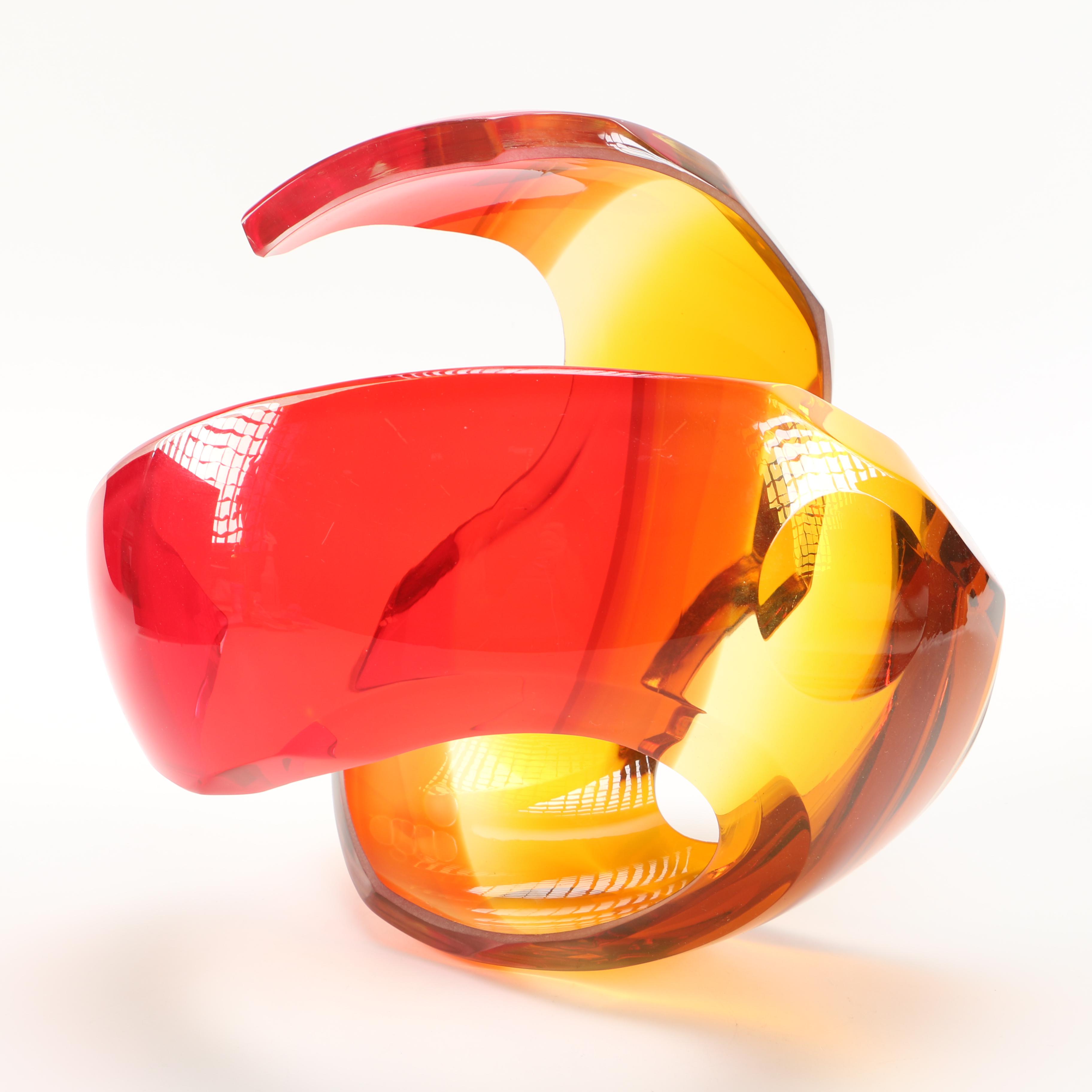 2005 Richard Silver Art Glass Sculpture