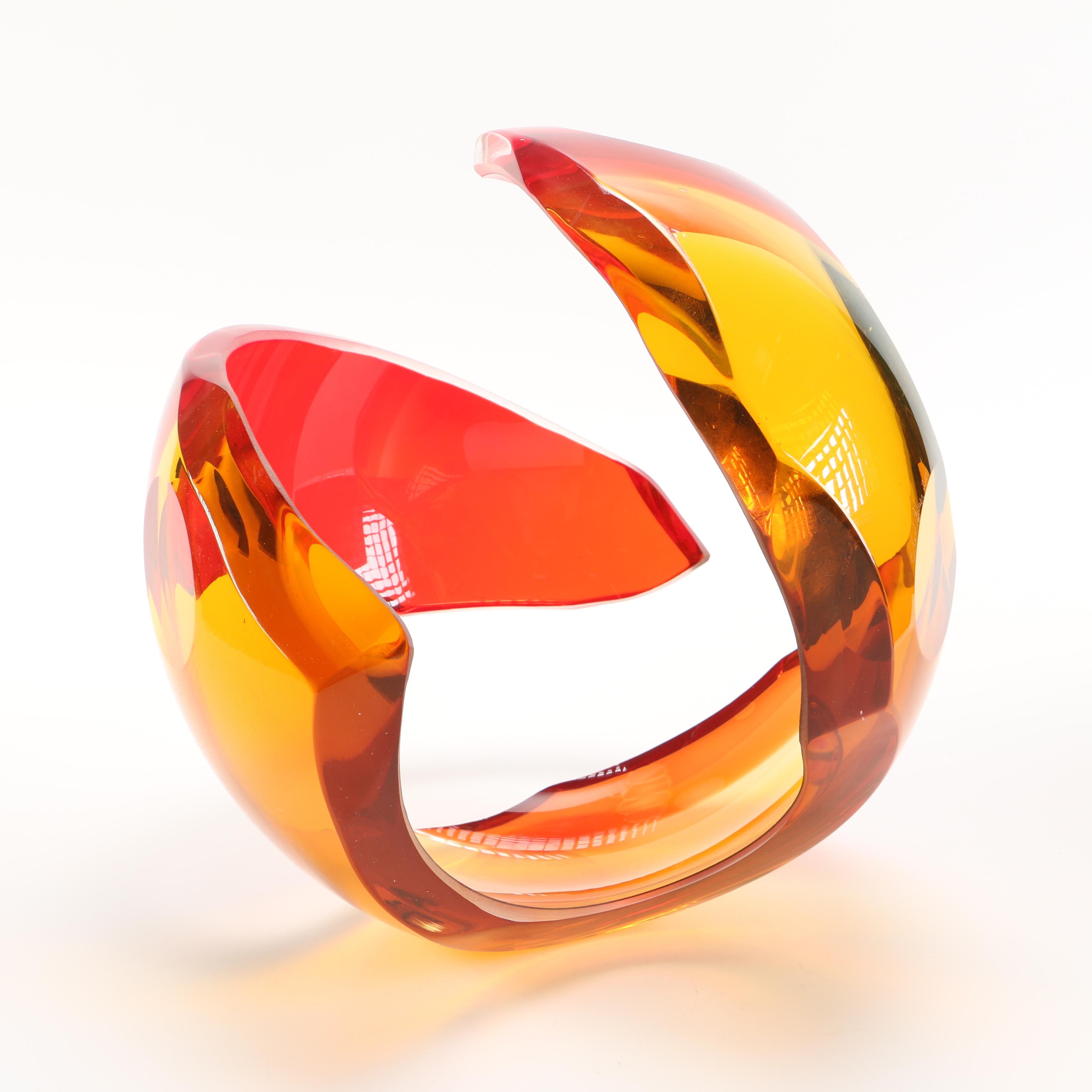 2005 Richard Silver Art Glass Sculpture