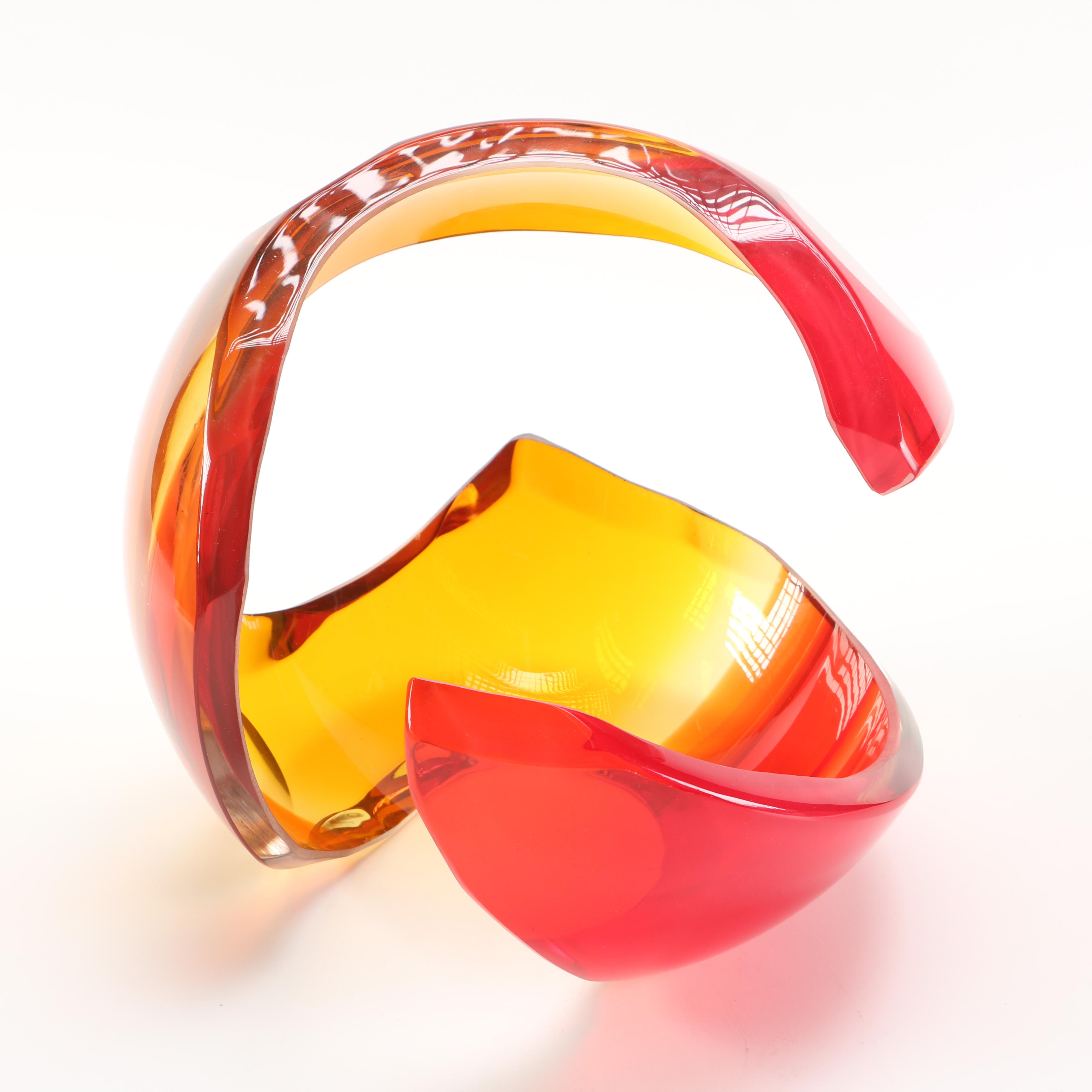 2005 Richard Silver Art Glass Sculpture