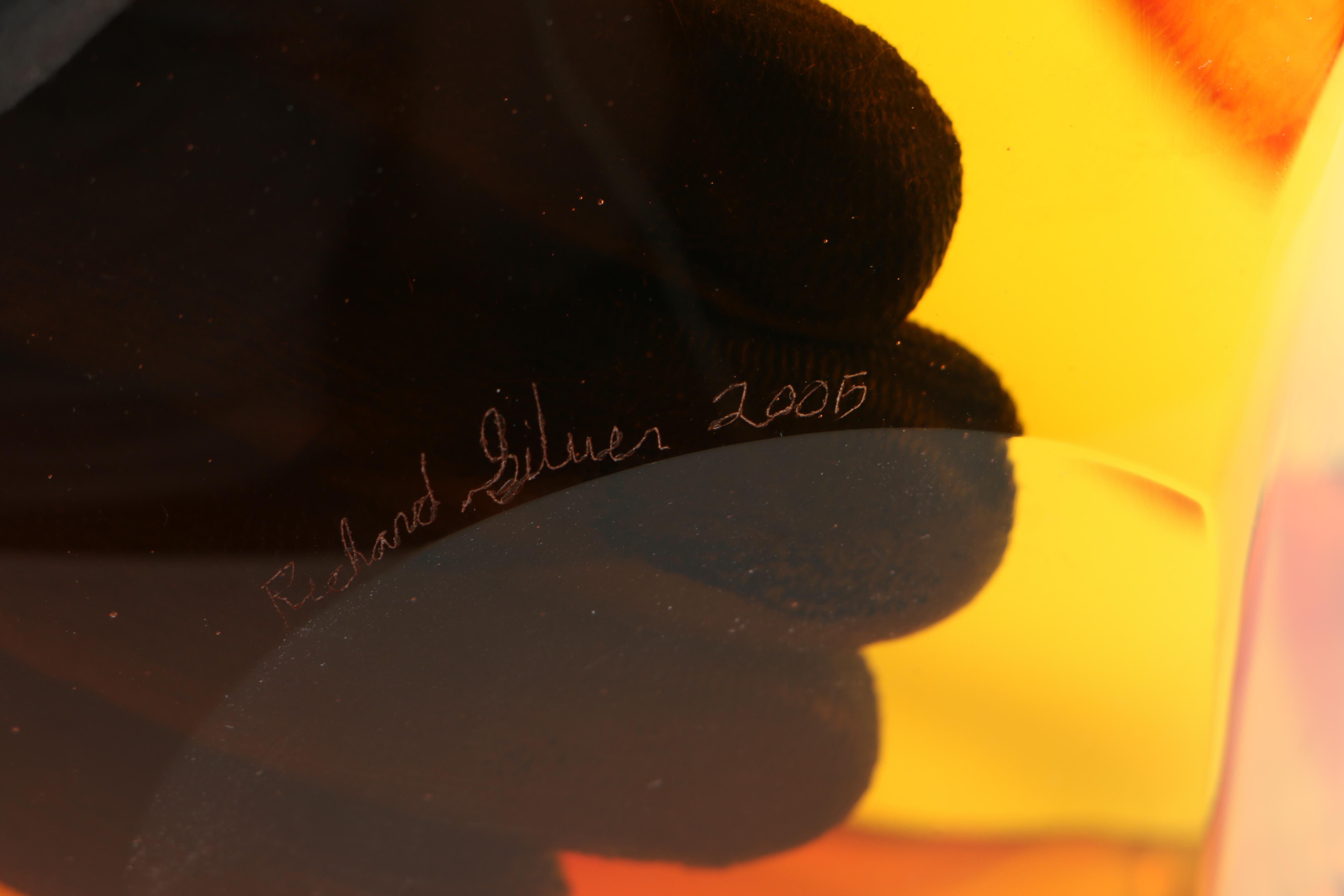 2005 Richard Silver Art Glass Sculpture