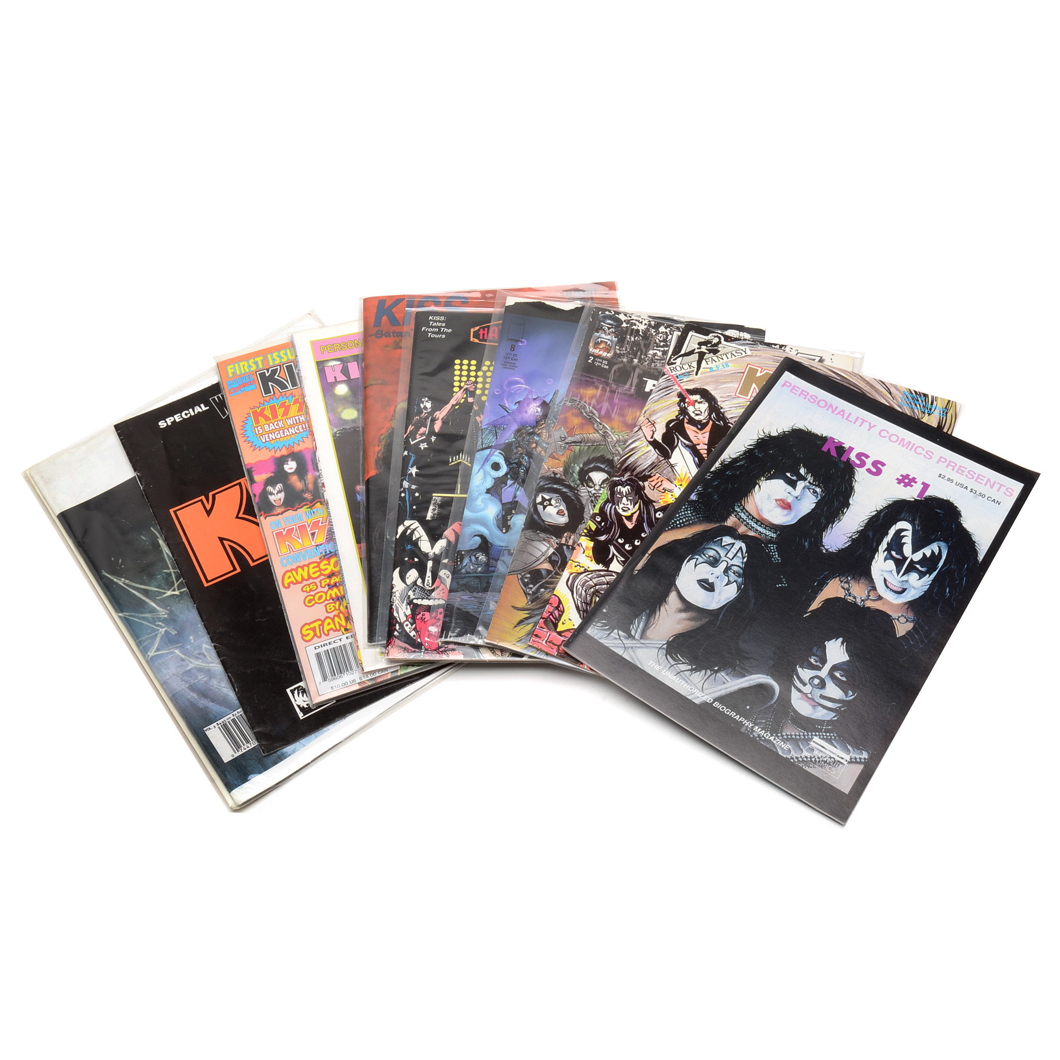 Assorted Collectible “Kiss” Comics and Magazine