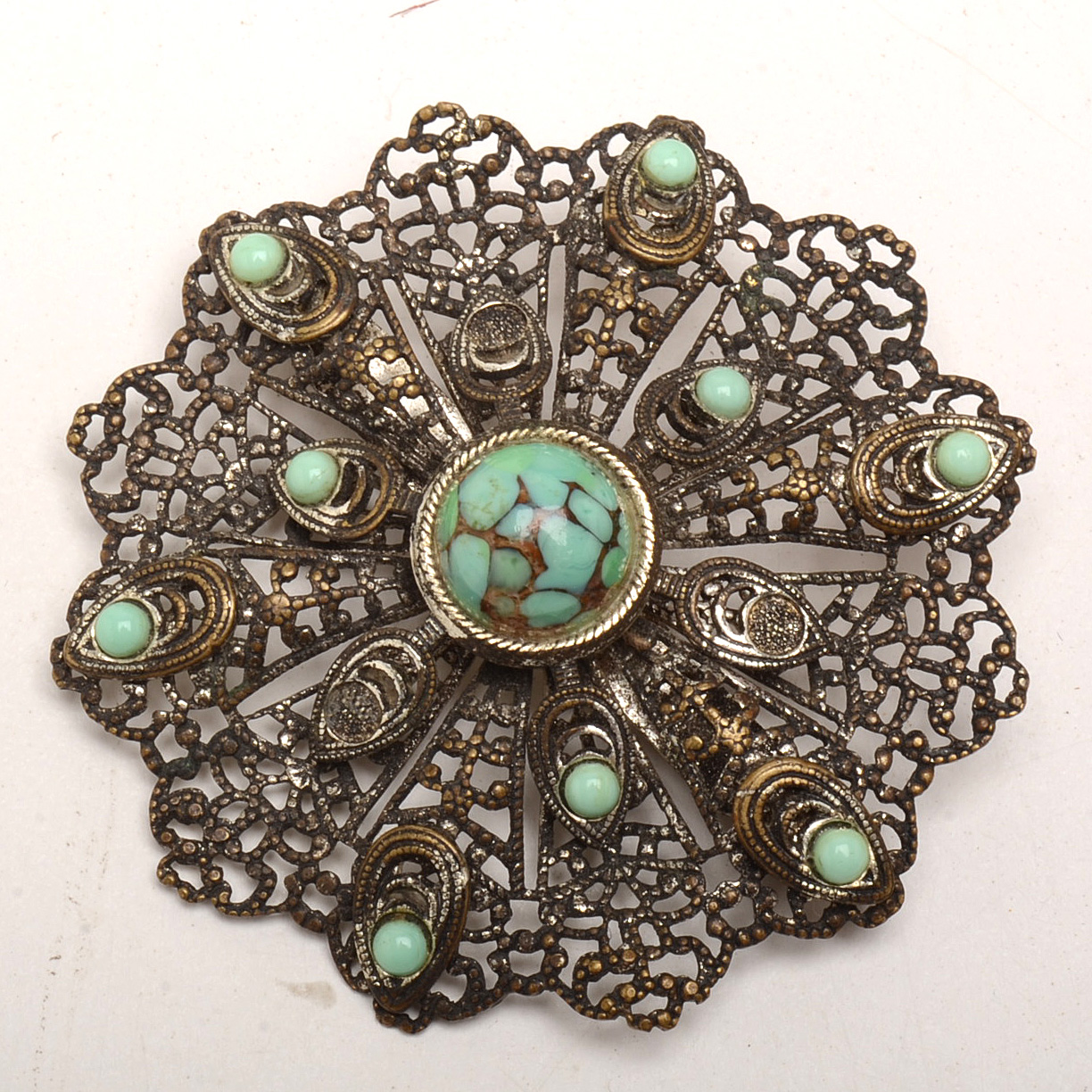 Vintage Chinese Sewing Basket with Rhinestone Costume Jewelry