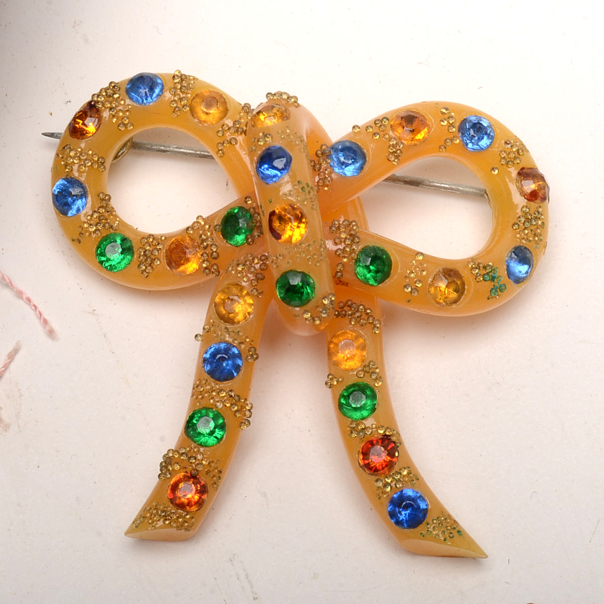 Vintage Chinese Sewing Basket with Rhinestone Costume Jewelry