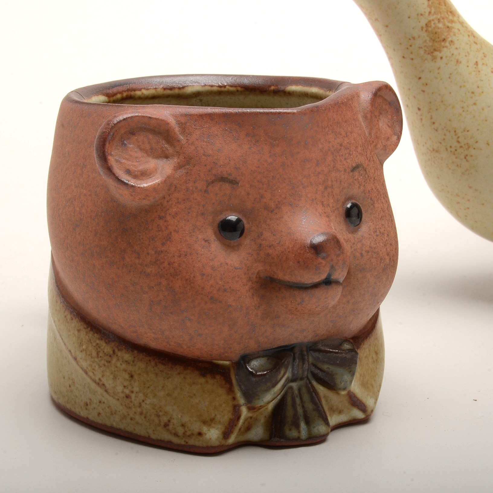 Hanni Bear Tea Set, Figural Pull Toy and Nest