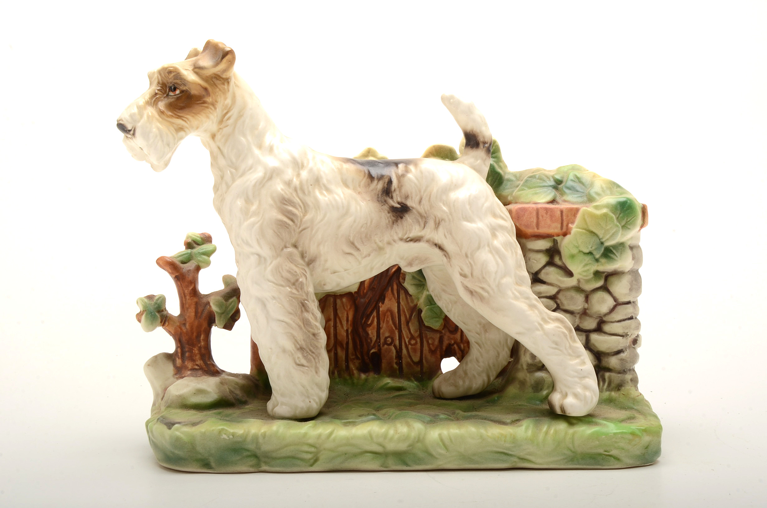 Vintage Wirehair Terrier Ceramic Figurines