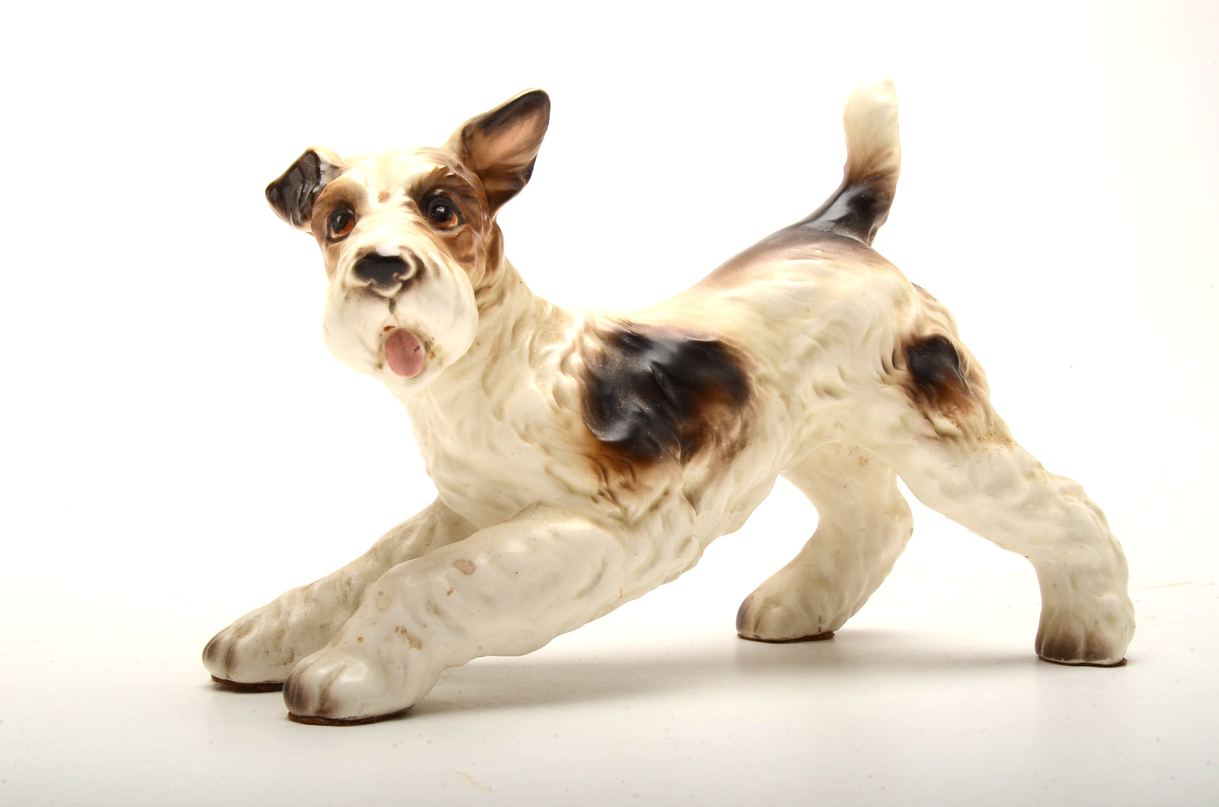 Vintage Wirehair Terrier Ceramic Figurines