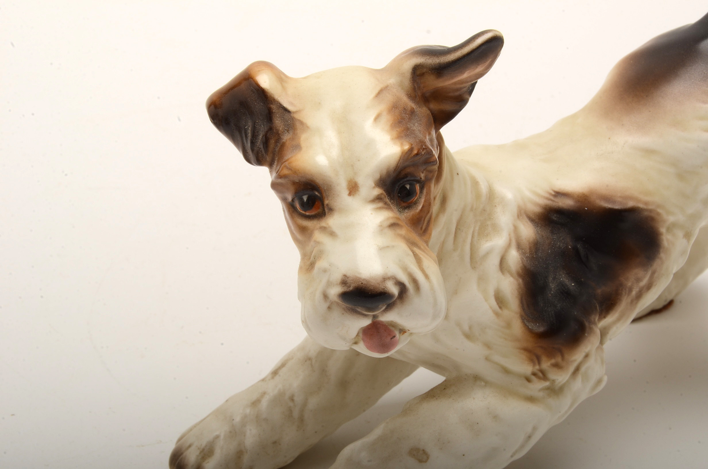 Vintage Wirehair Terrier Ceramic Figurines