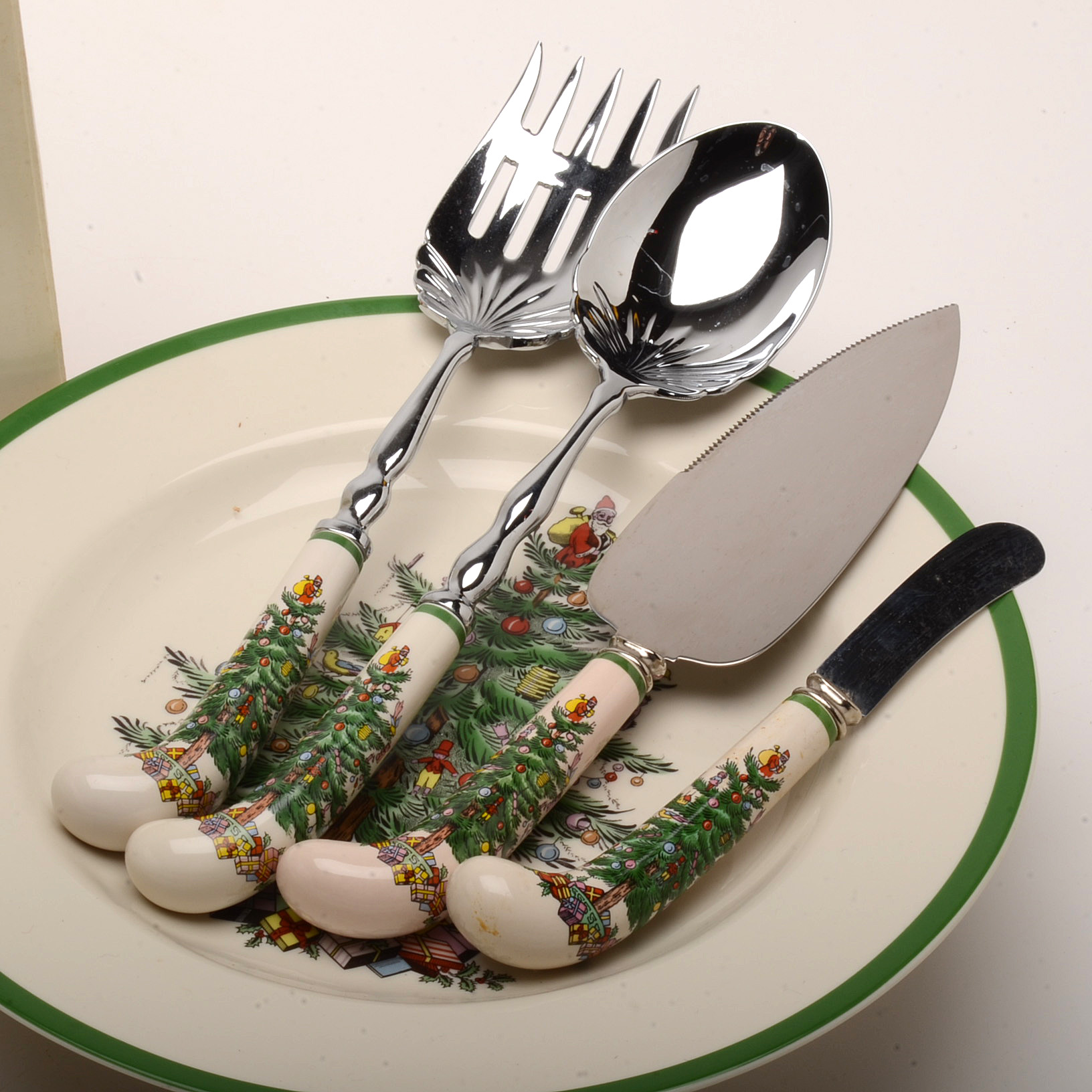 Spode "Christmas Tree" China Serving Set