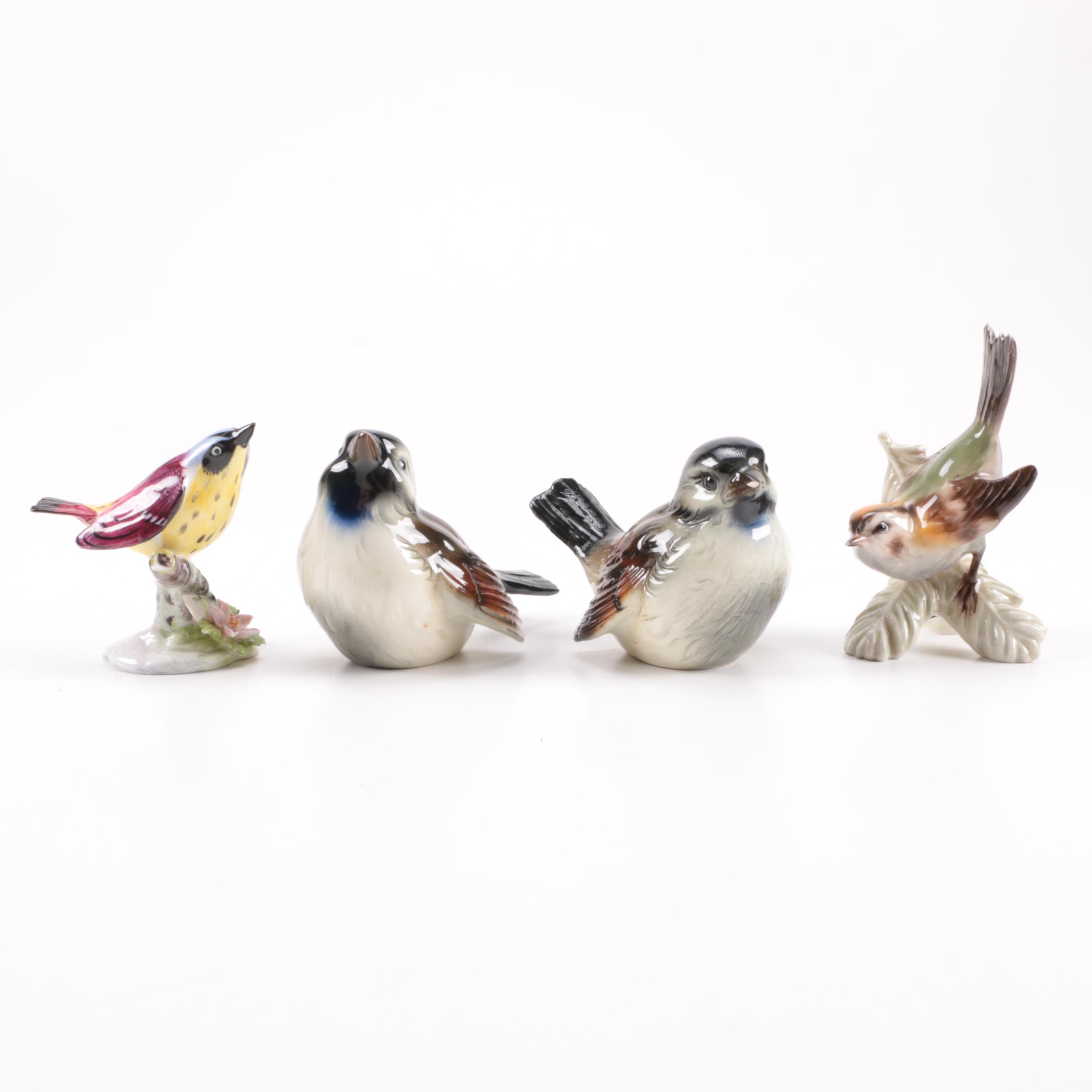 Circa 1970s Porcelain Bird Figurines Featuring Royal Adderley