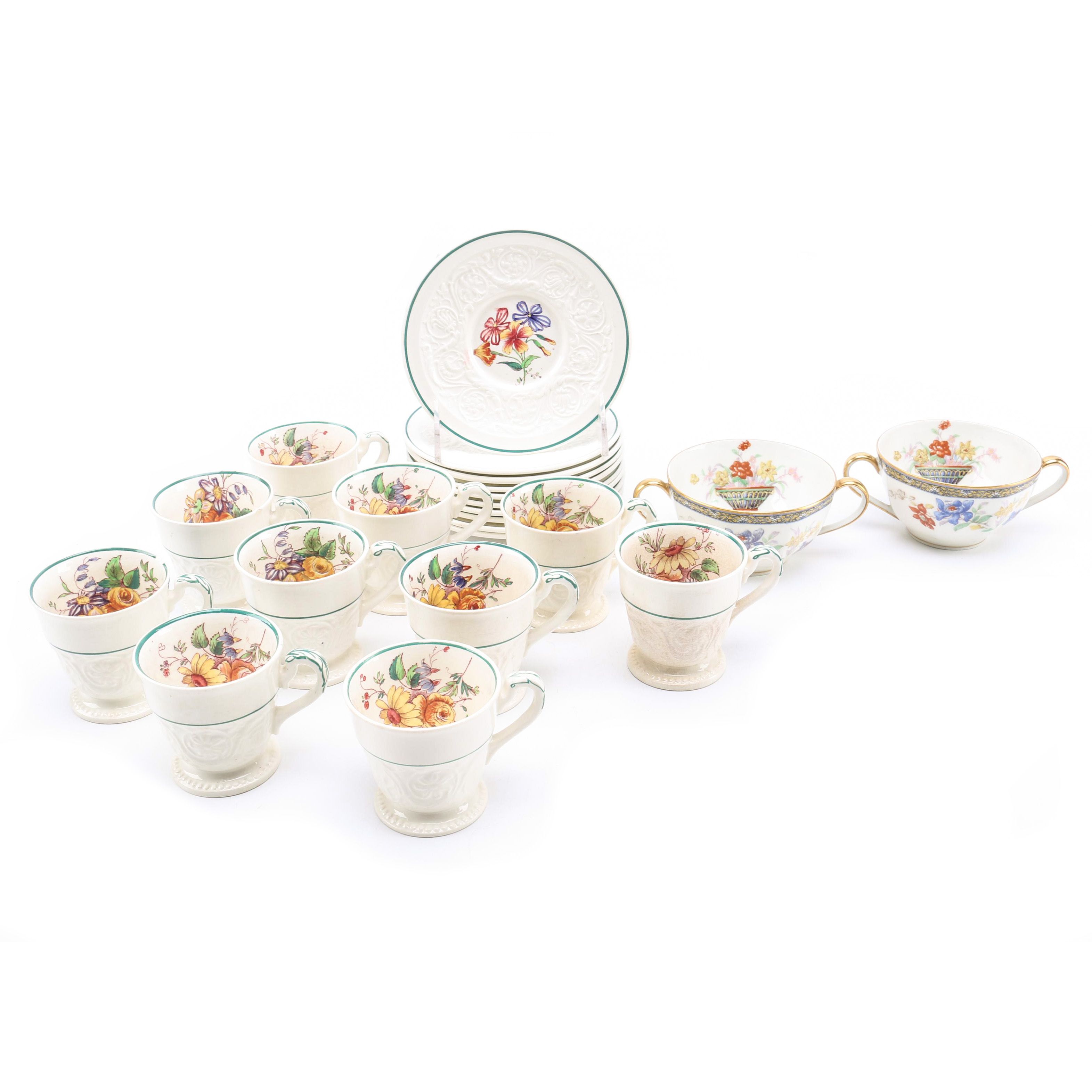 Wedgwood "Patrician" and Haviland Limoges Cups