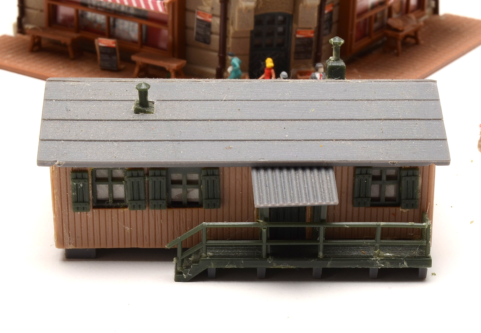 Collection of Miniature Railroad N Scale Layout Buildings including Shell Refinery