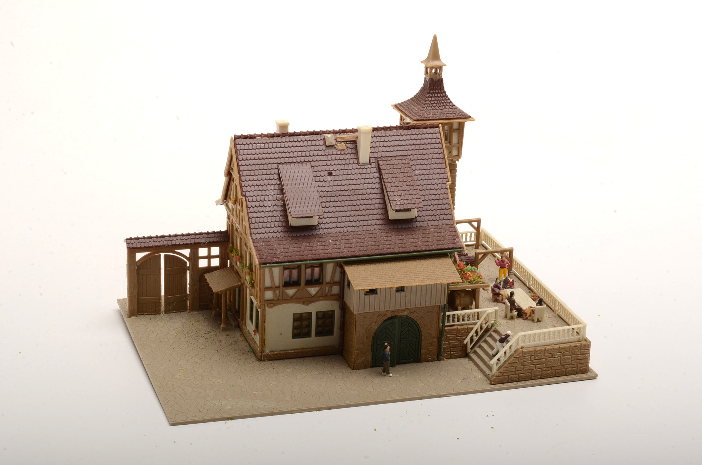 Collection of Miniature Railroad N Scale Layout Buildings including Shell Refinery