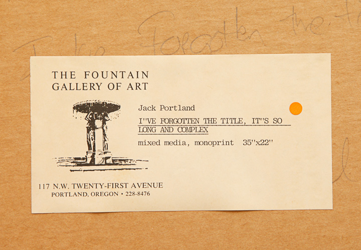 Jack Portland Mixed Media Monoprint